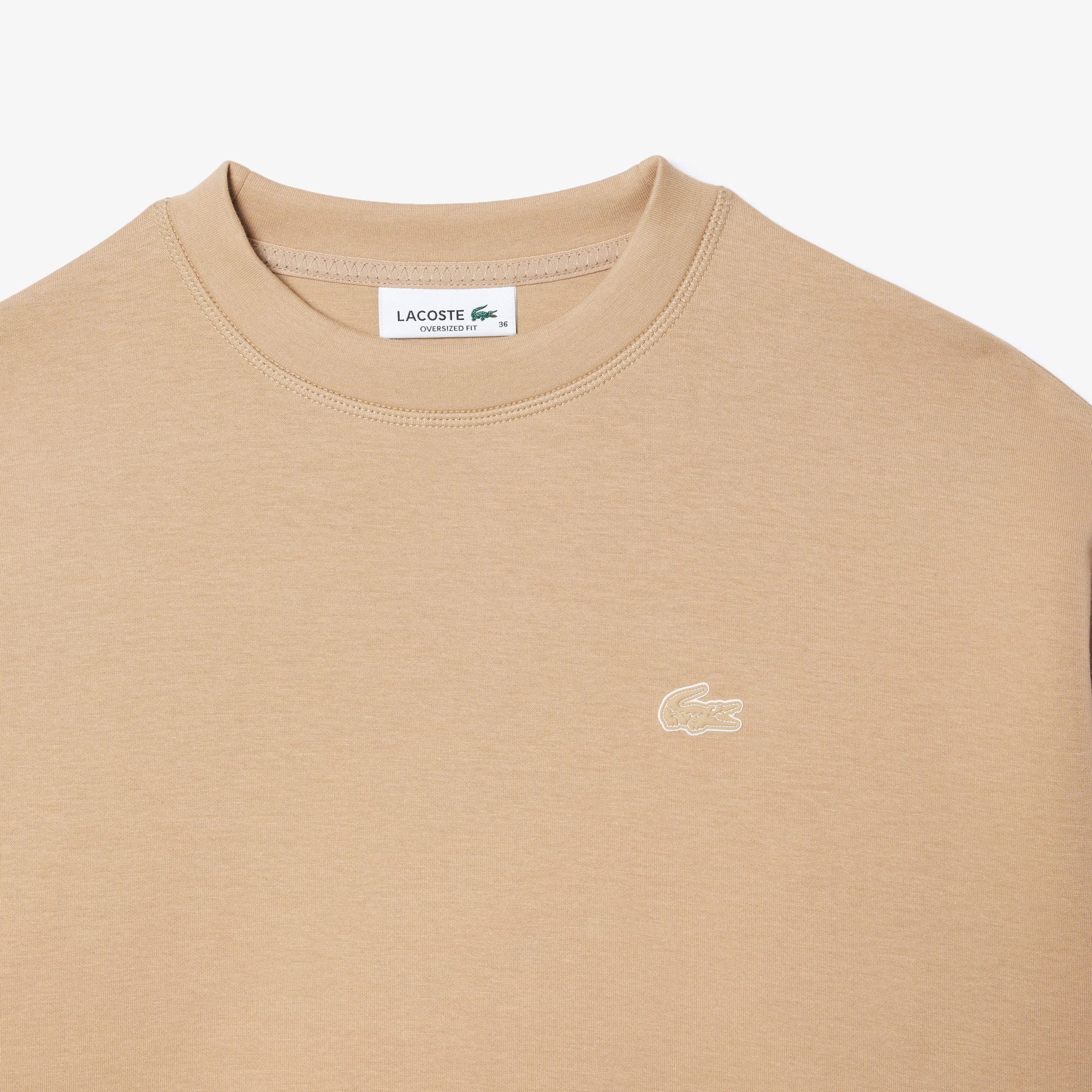 Women's Oversized Cotton Sweatshirt - Beige