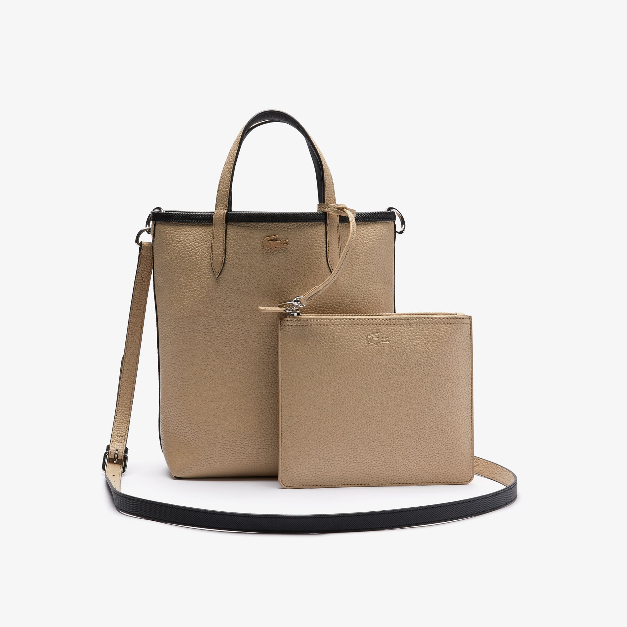 Anna Vertical Reversible Tote - Noir krema