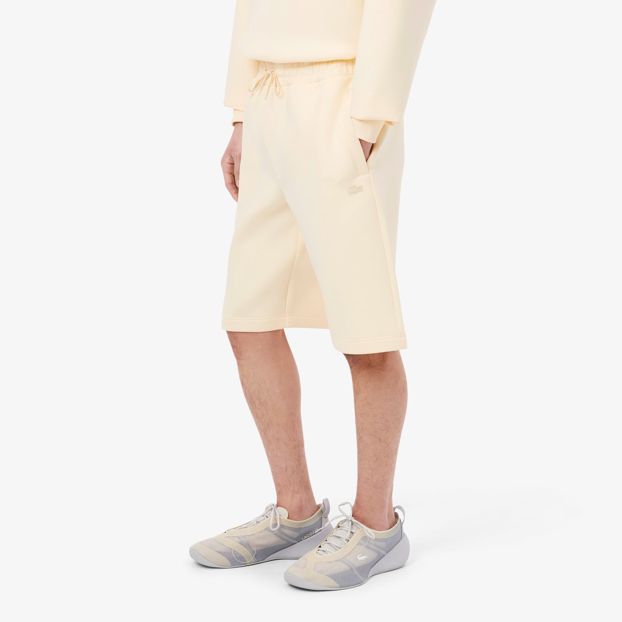 Relaxed Fit Interlock Shorts - Beige