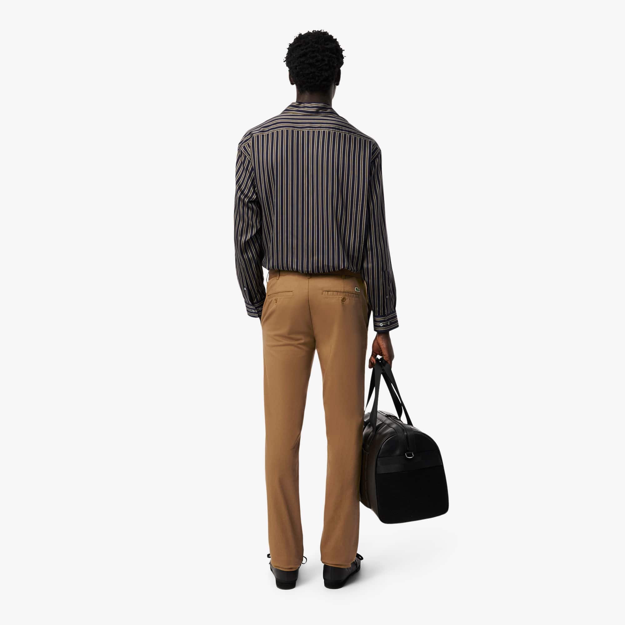 Men's Slim Fit Stretch Cotton Pants - Brown