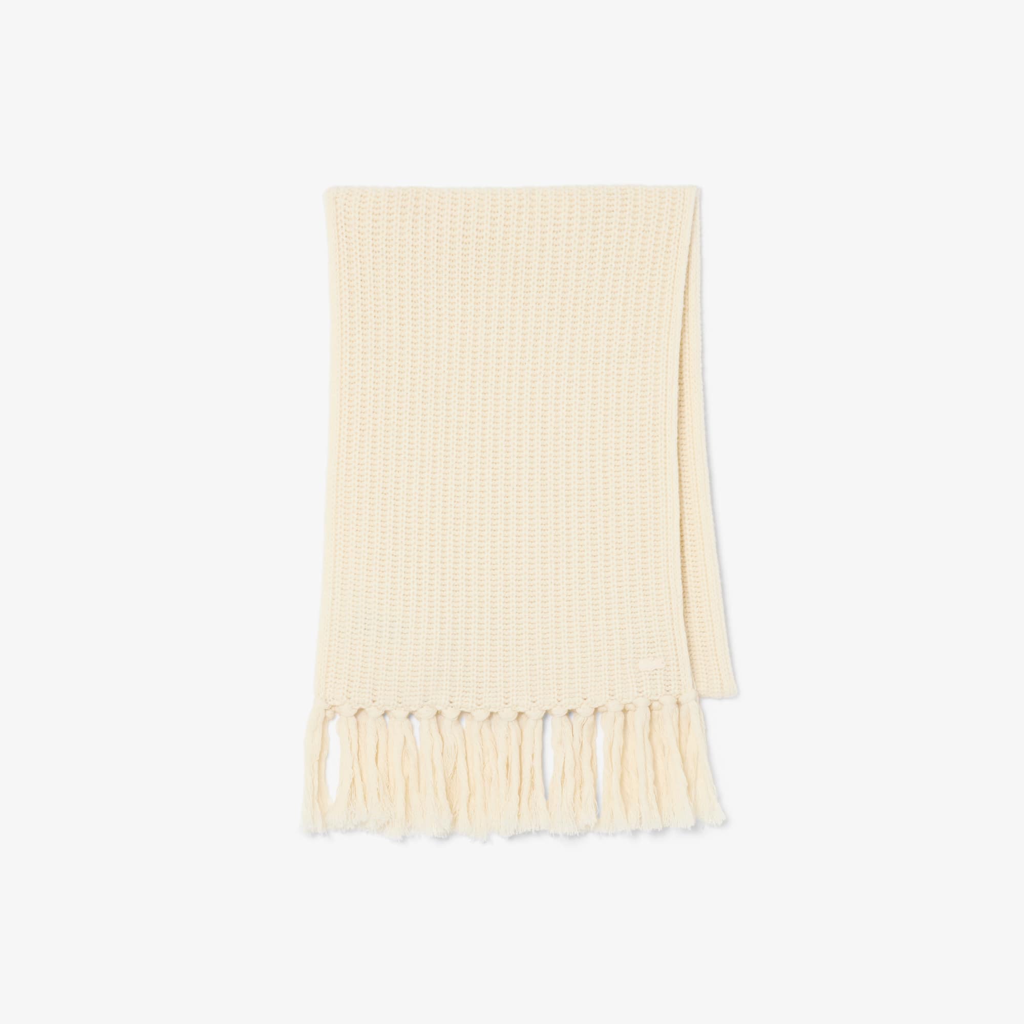 Women's Fringed Wool Scarf - Cream