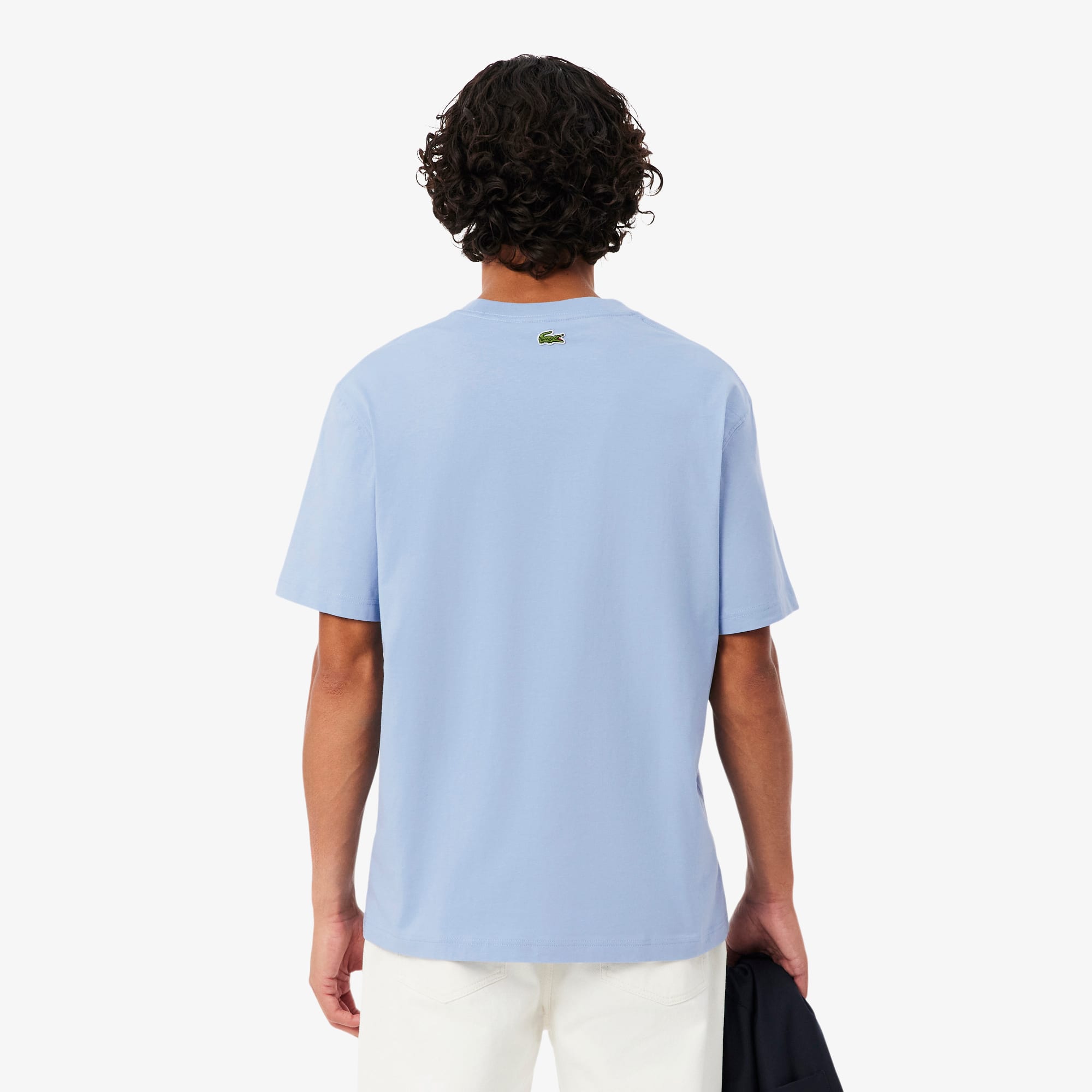 Printed Cotton T-Shirt - Light Blue