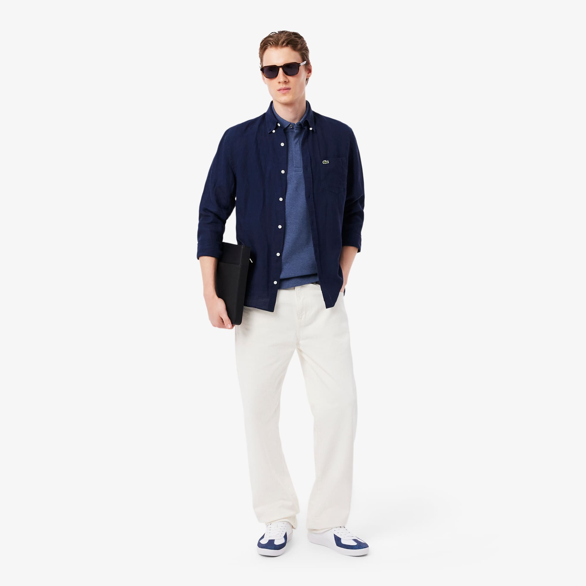 Men's Regular Fit Paris Stretch Piqué Polo - Bleu Chine