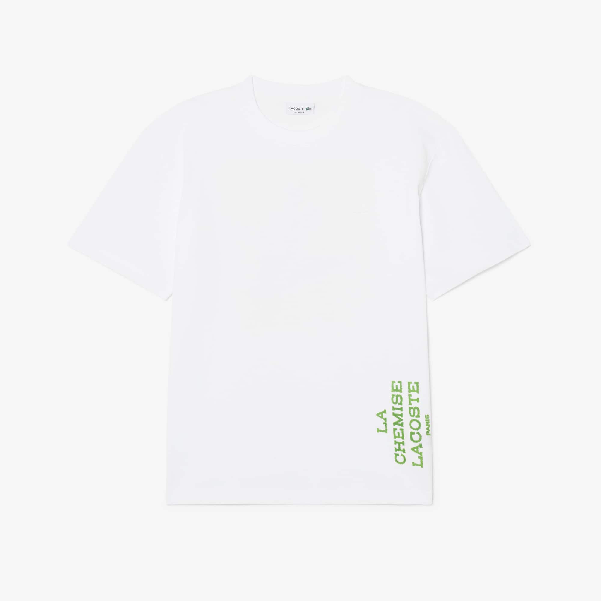 Relaxed Fit Printed Cotton T-Shirt - White