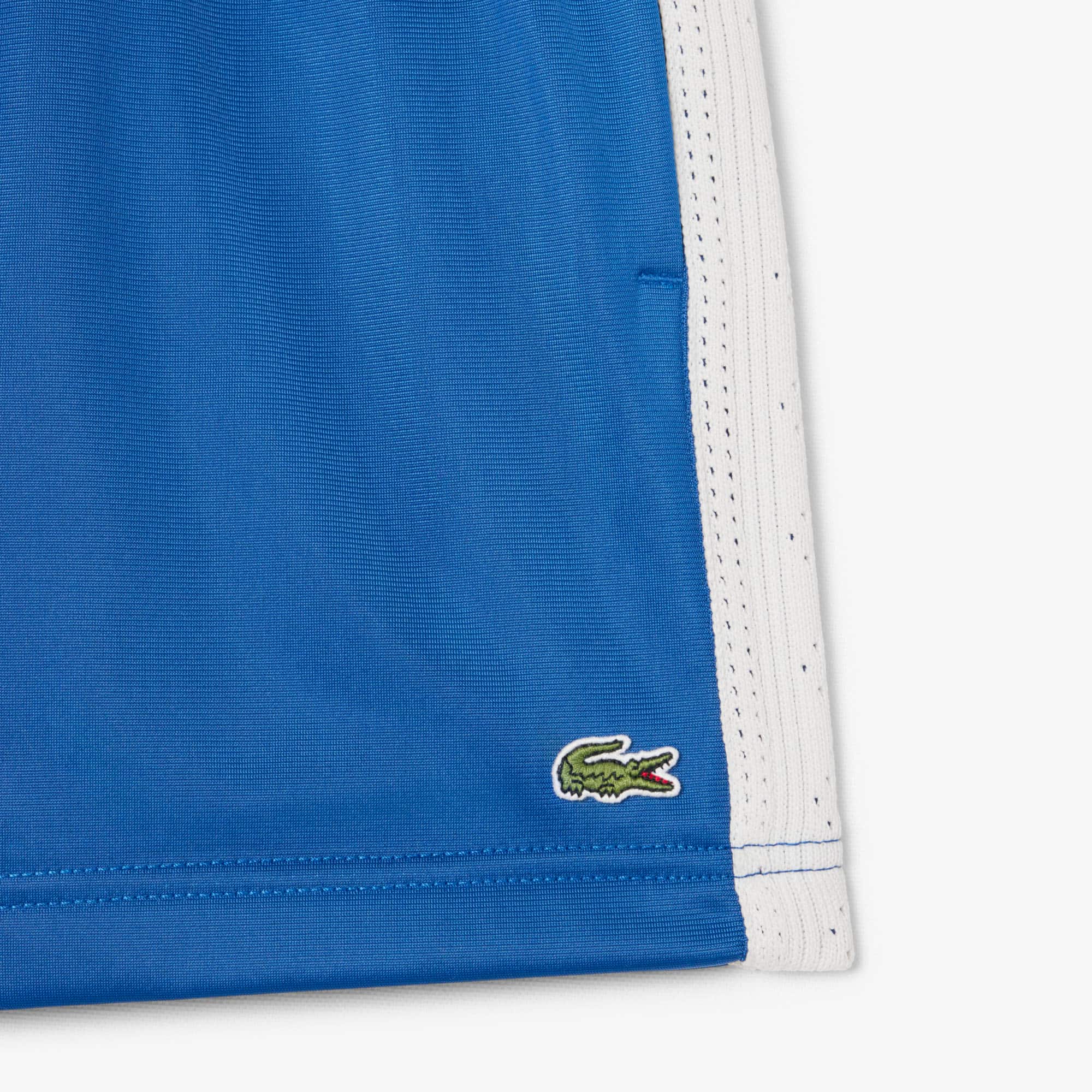 Women's Satin Jersey Pointelle Stripe Shorts - Blue