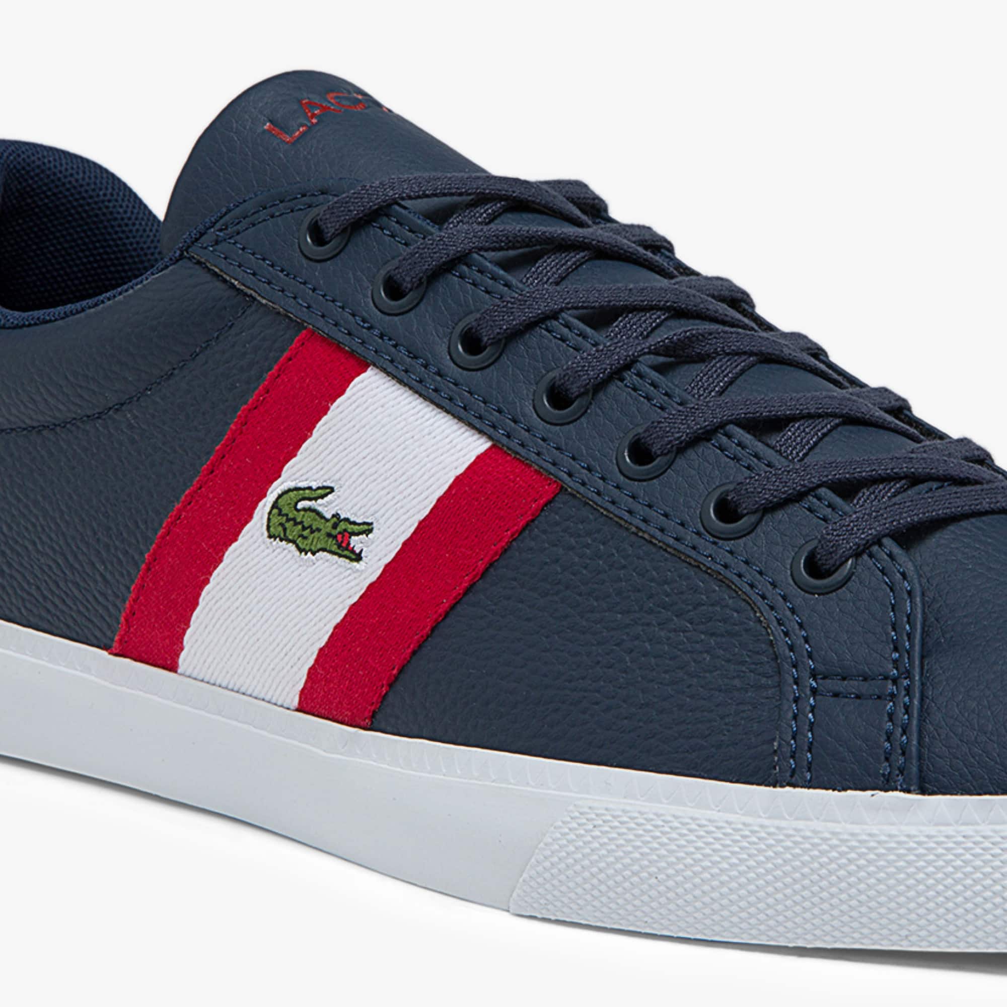 Men's Lace-Up Sneakers - NVY/WHT