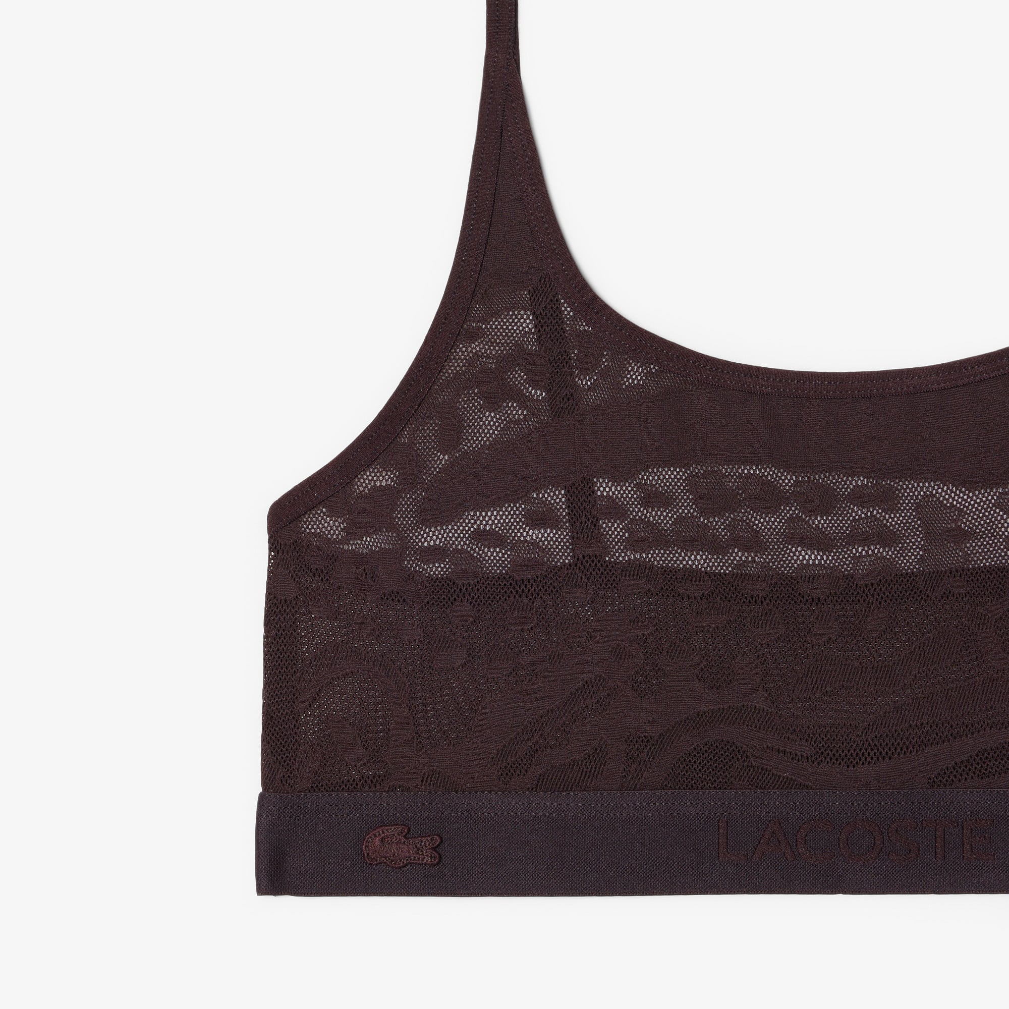 Accent Mesh Bralette - Brown