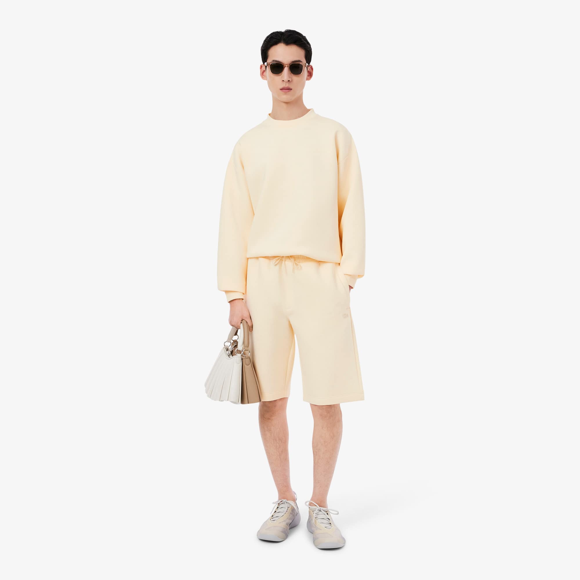 Loose Fit Embroidered Sweatshirt - Beige