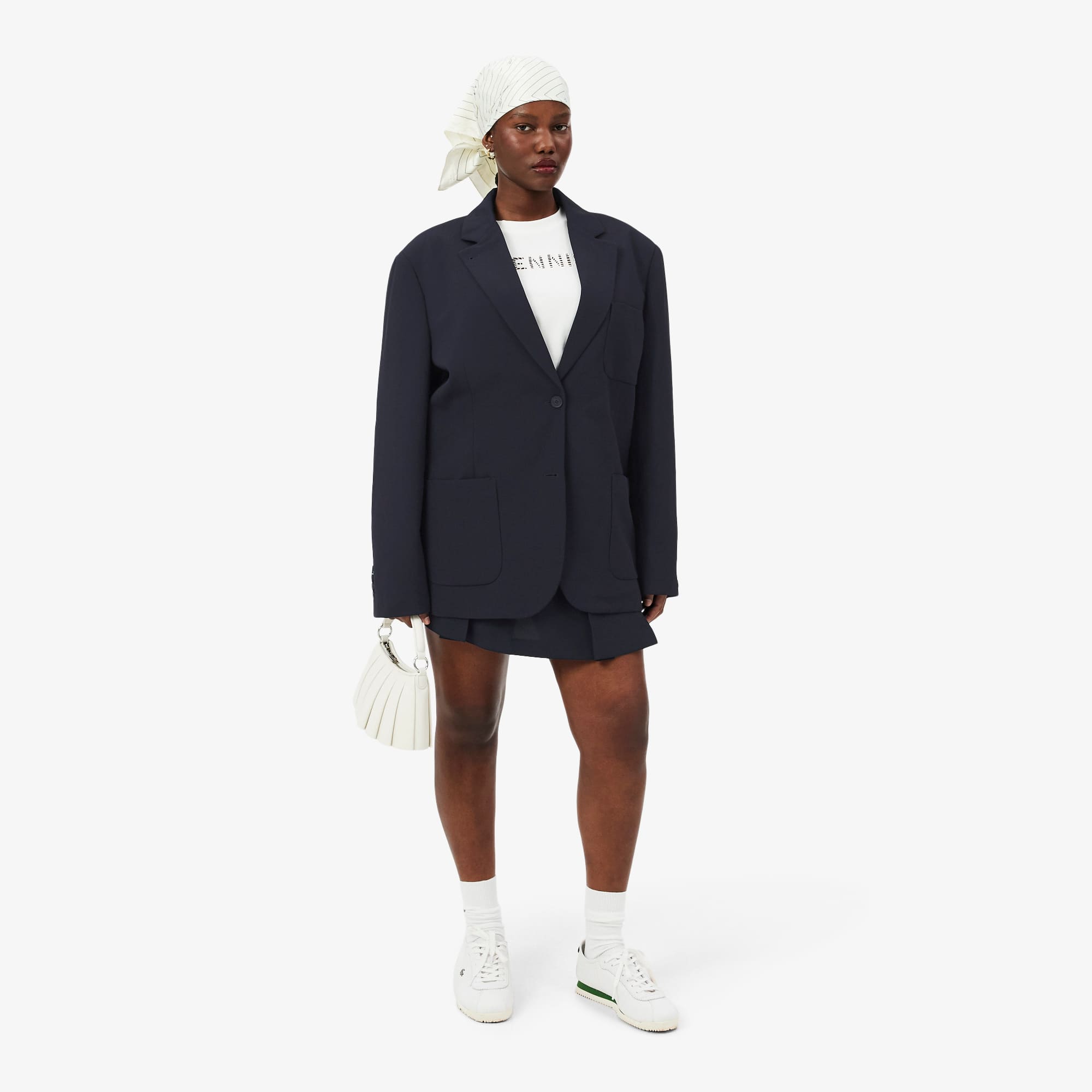 Fluid Piqué Blazer - Abysm blue