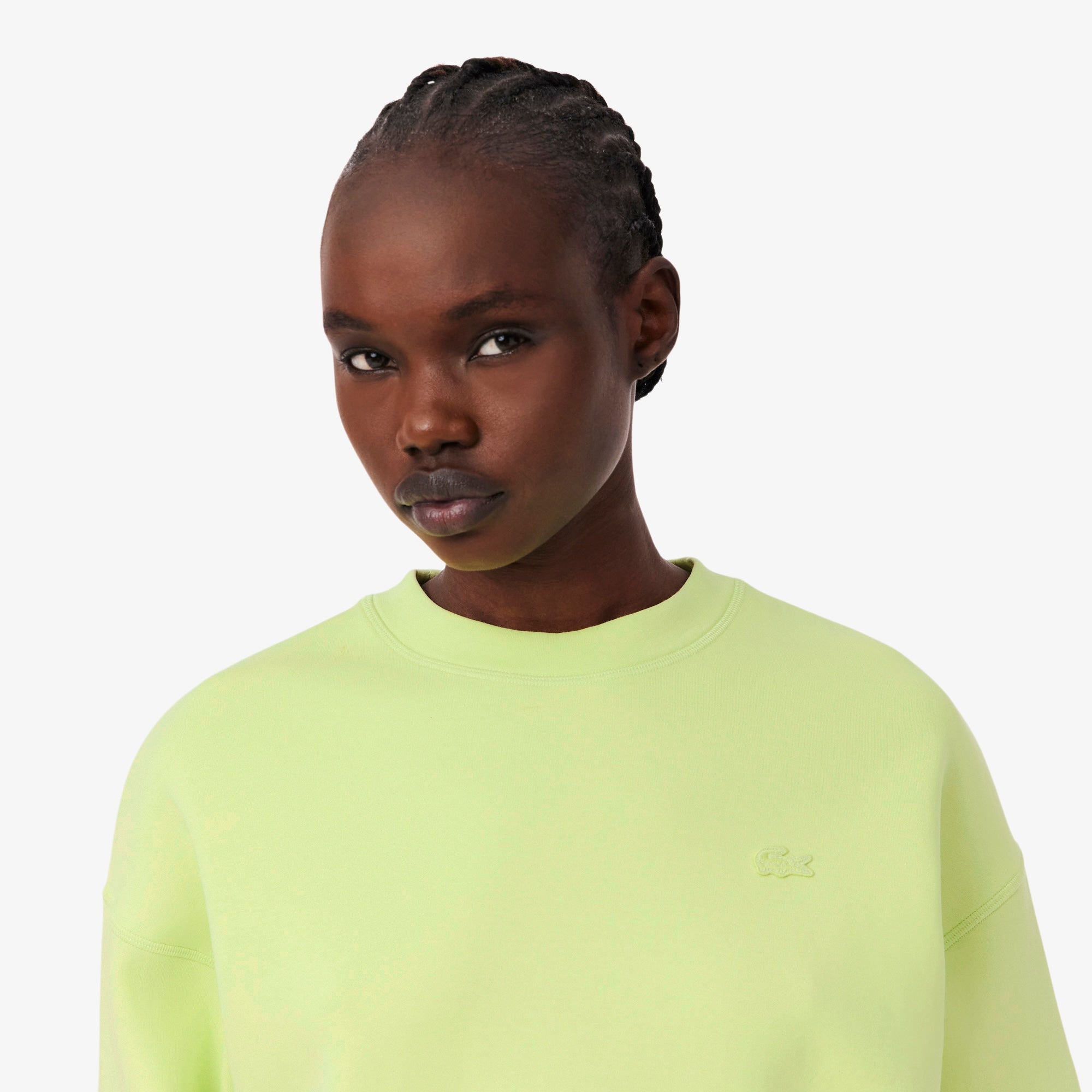 Oversized Double Face Jersey Sweatshirt - Green