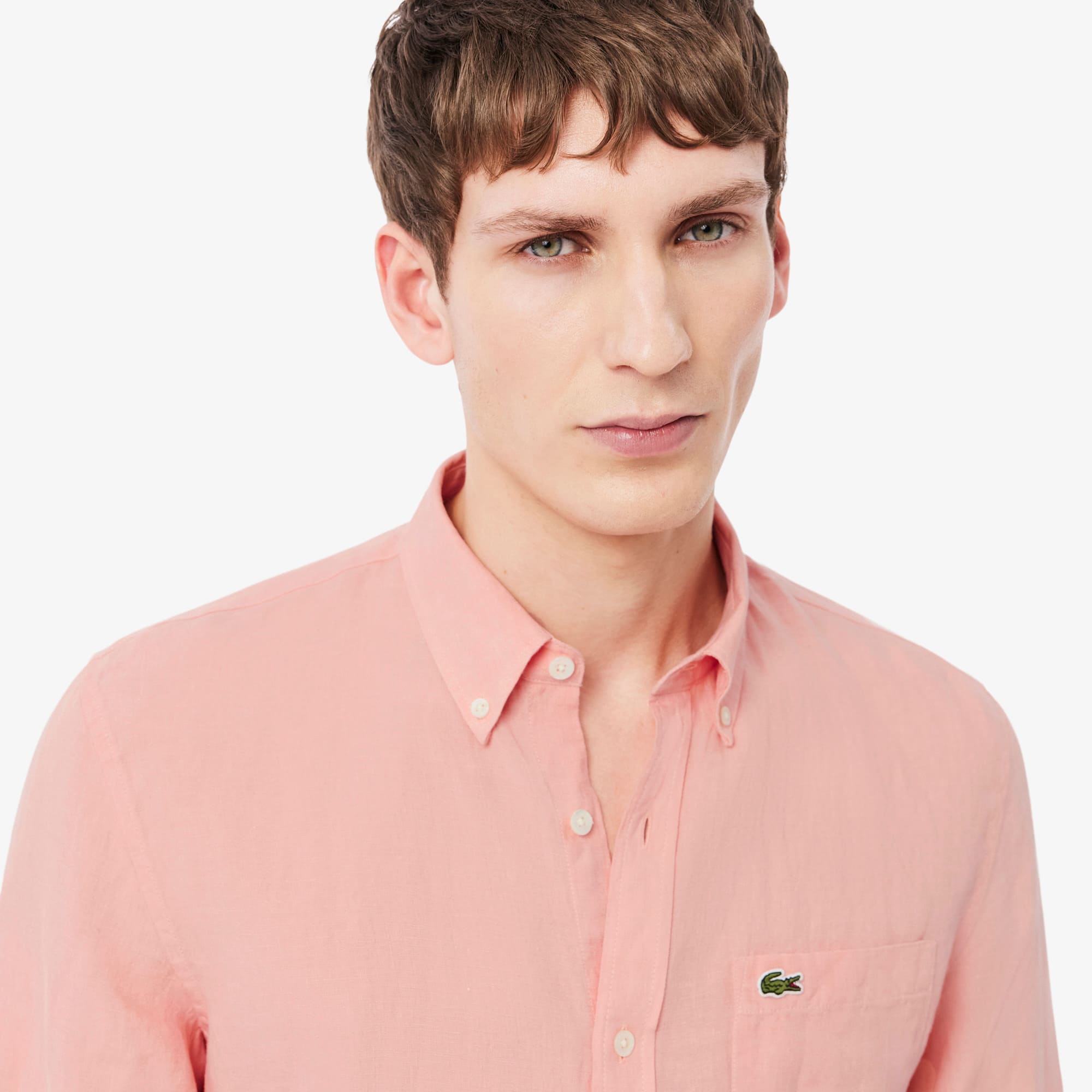 Men's Regular Fit Linen Shirt - Rose