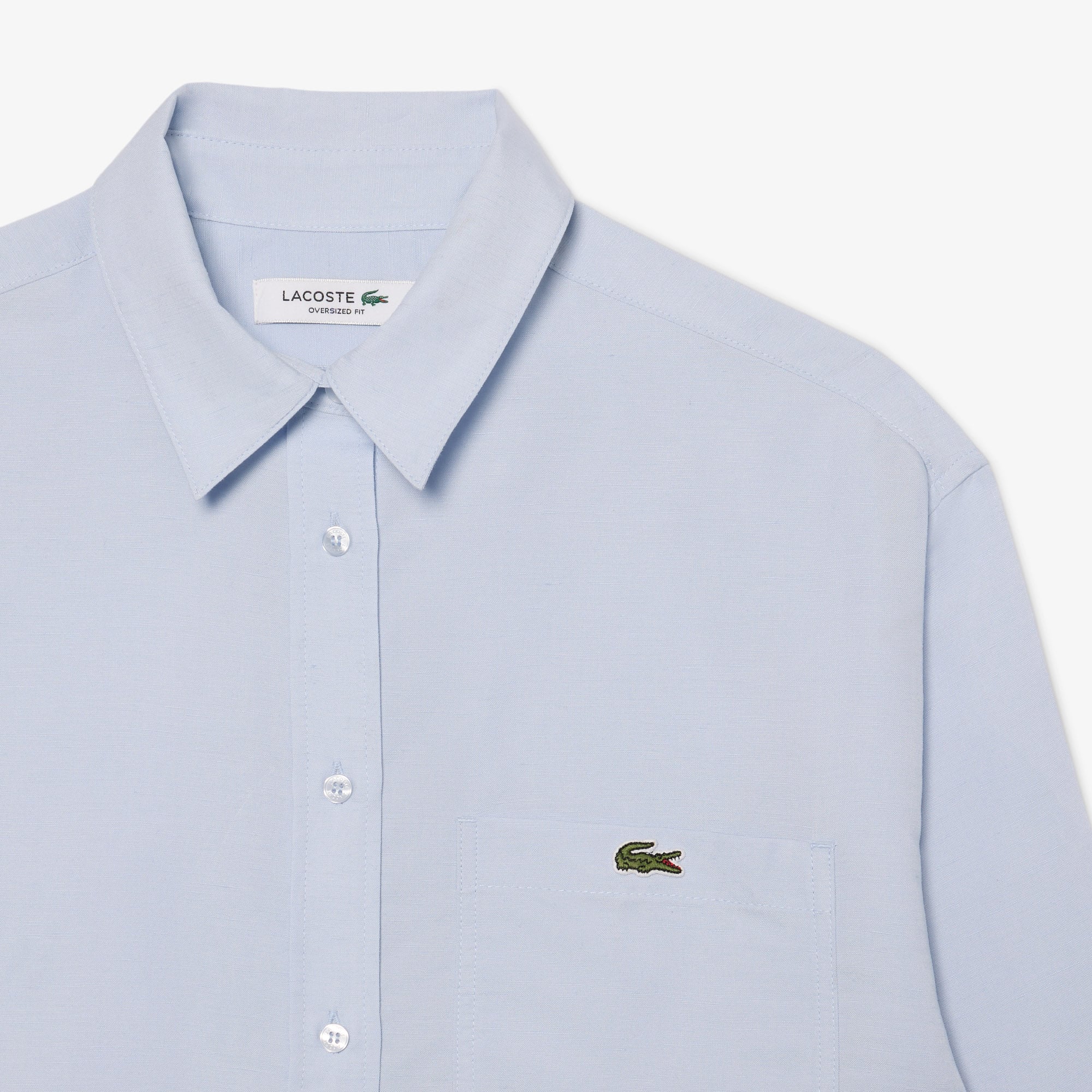 Oversized Linen Blend Shirt - Phoenix blue