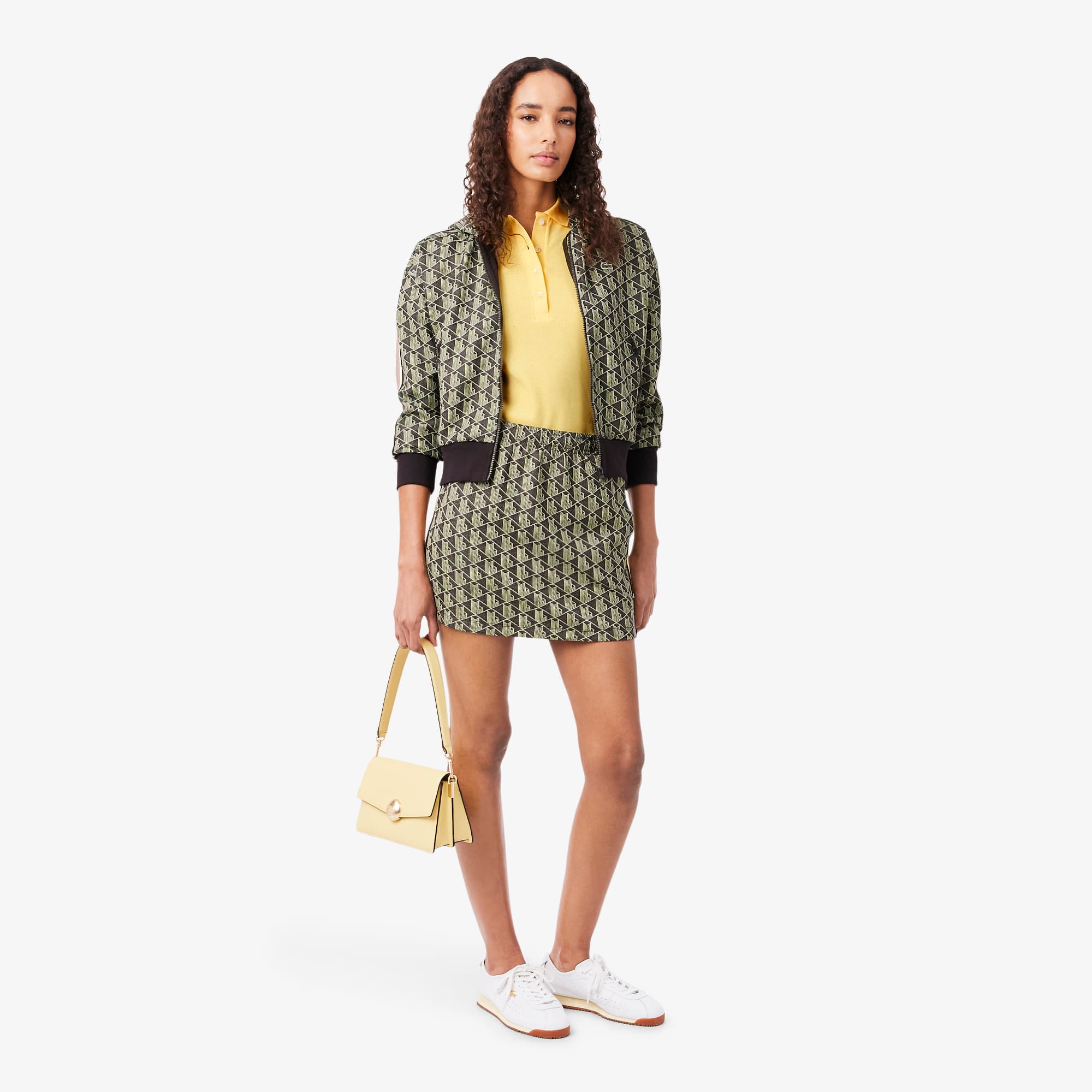 Women's L.12.D Slim Fit Stretch Mini Piqué Polo - Pastel yellow