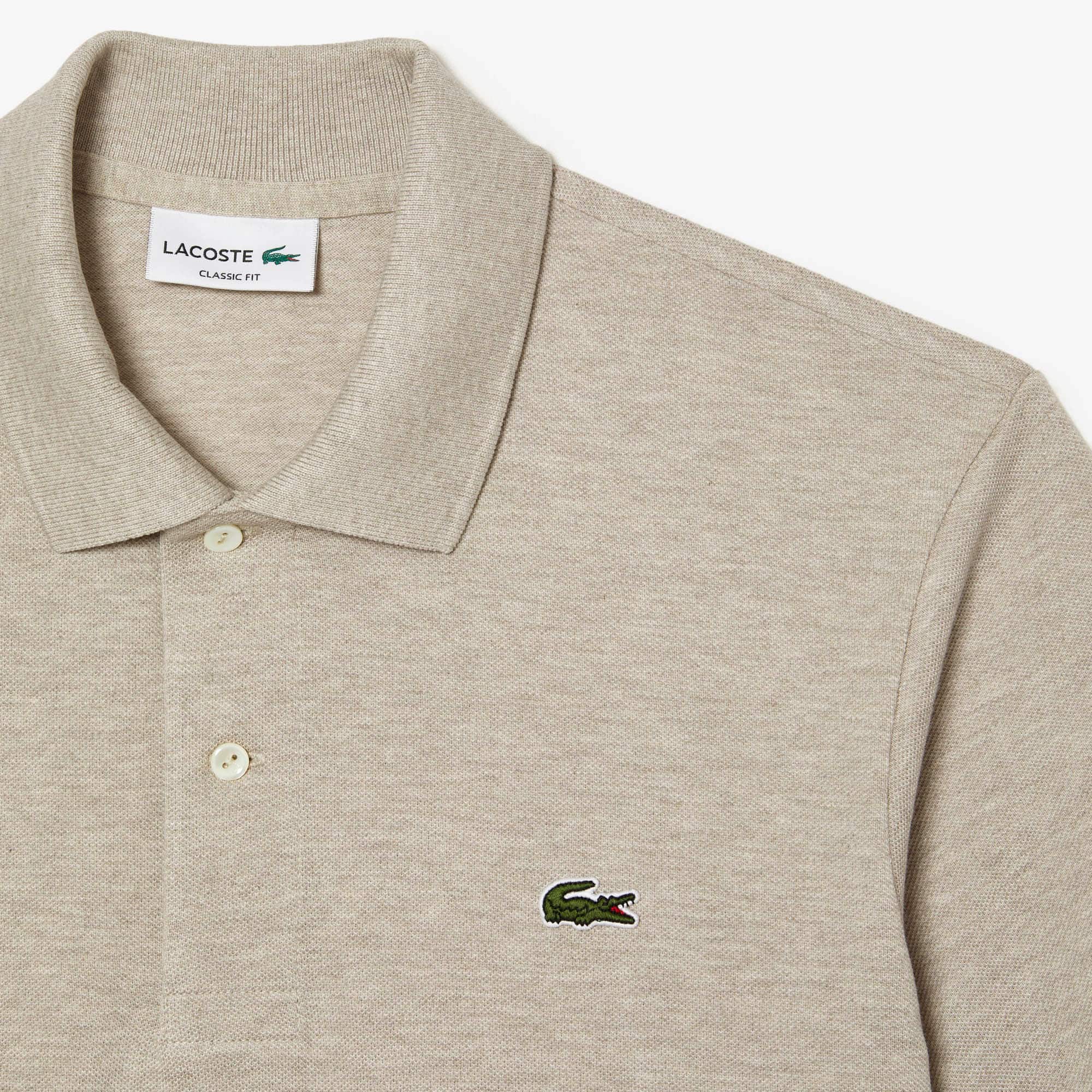 Men's Classic Fit Heathered Polo - Light beige