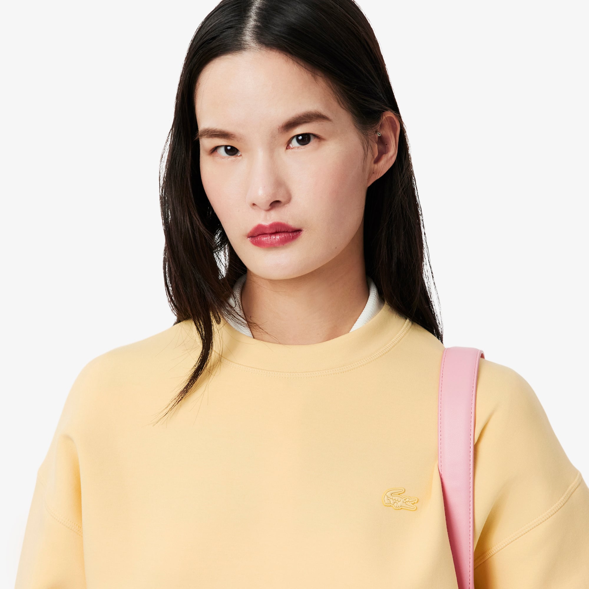 Women's Oversized Cotton Sweatshirt - Yellow