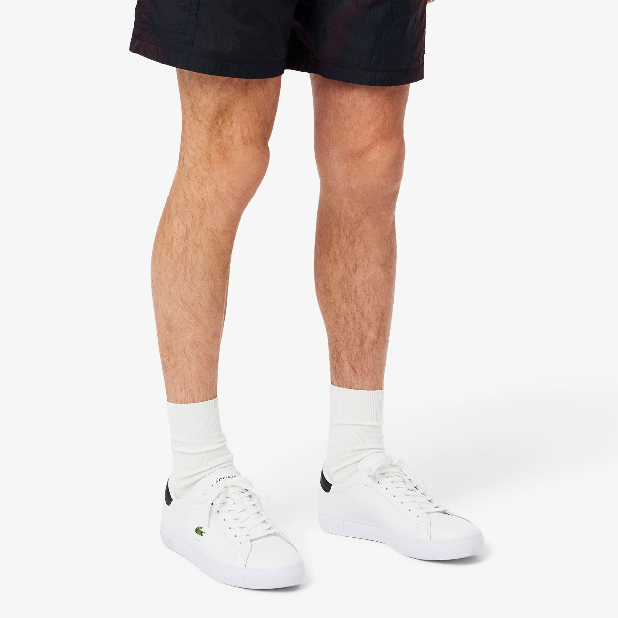 Men's Powercourt Leather Sneakers - WHITE/DARK GREEN