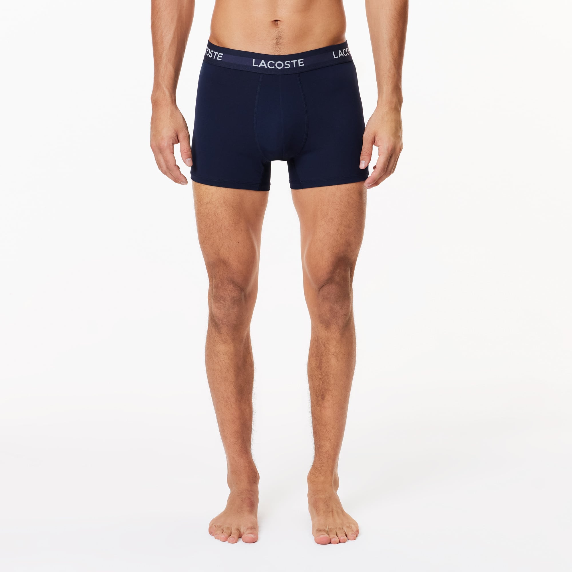 Men's 3-Pack Microfiber Trunks - Navy Blue / White / Red