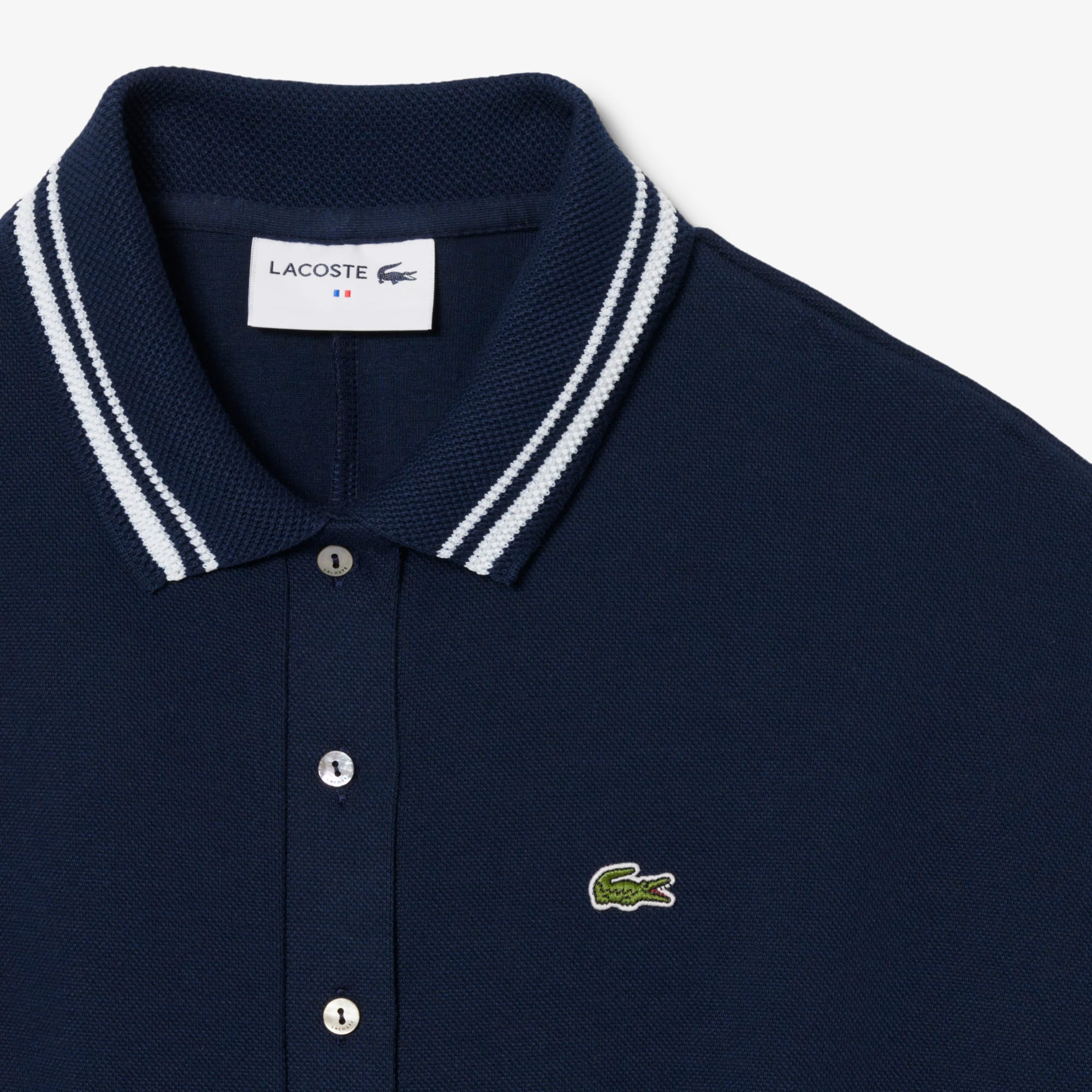 Made In France Polo Collar Playsuit - Navy Blue / White