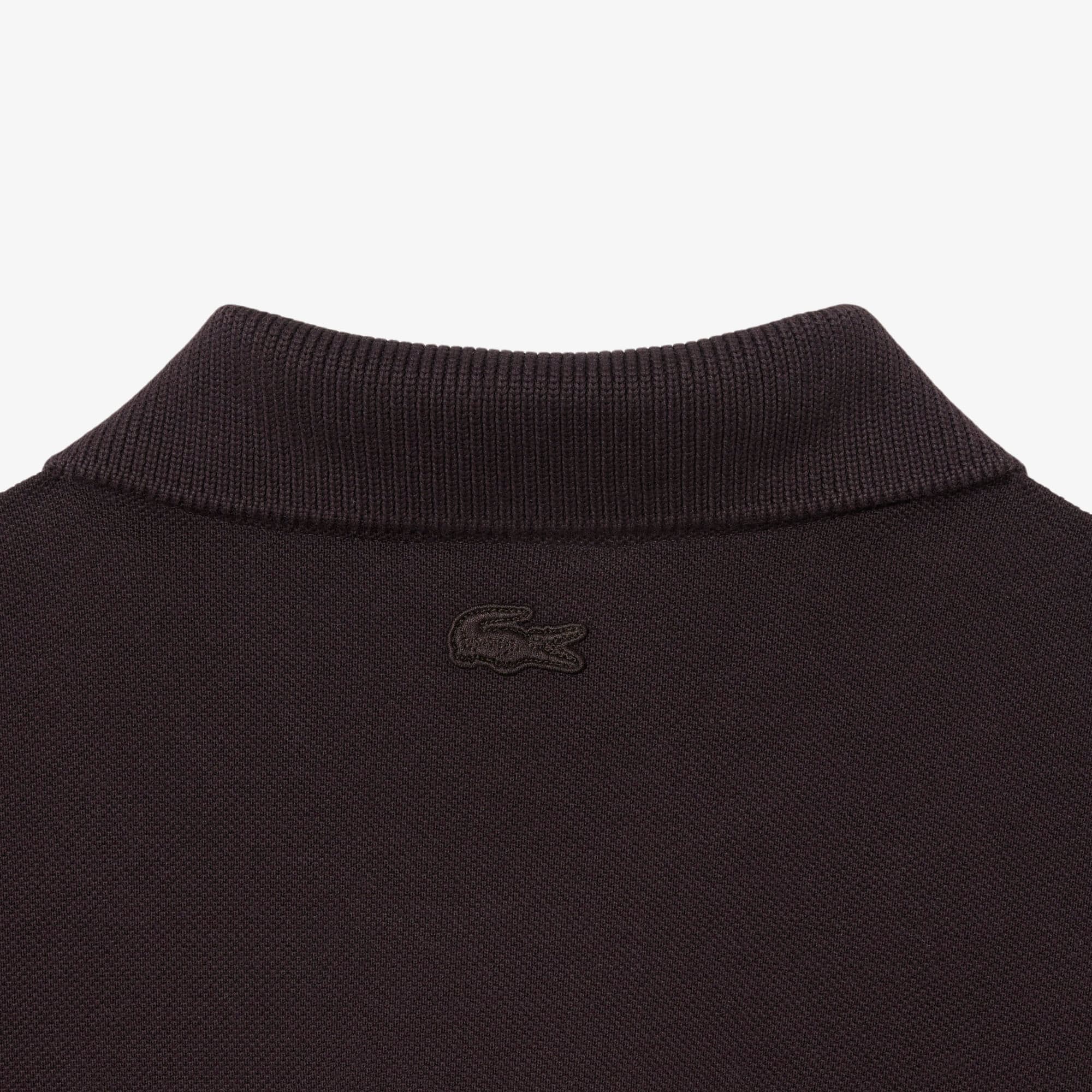 Classic Fit Badge Accent Piqué Polo - Brown