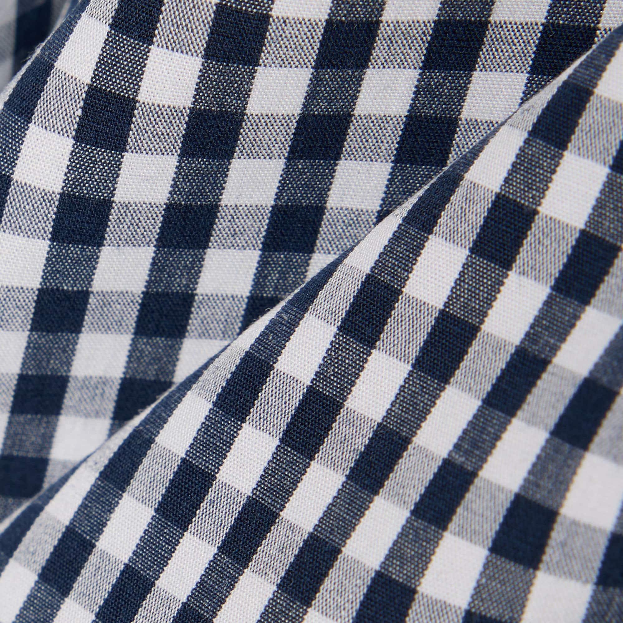 Regular Fit Plaid Poplin Shirt - White / Navy Blue