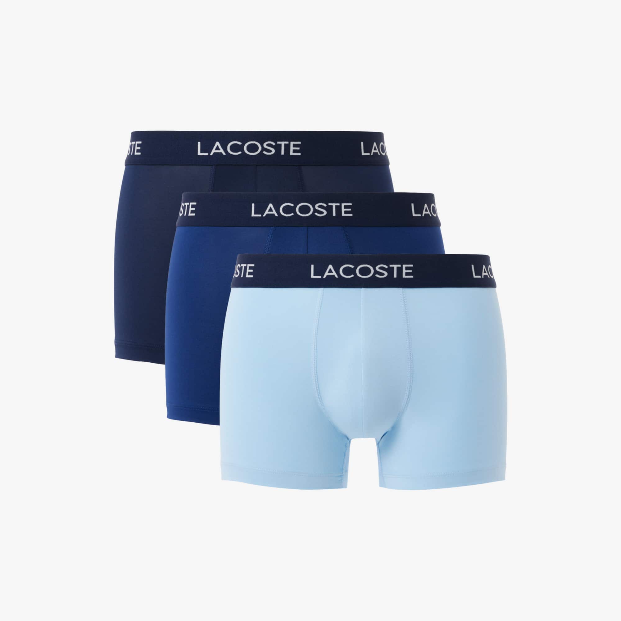Men's 3-Pack Microfiber Trunks - Navy Blue / Blue