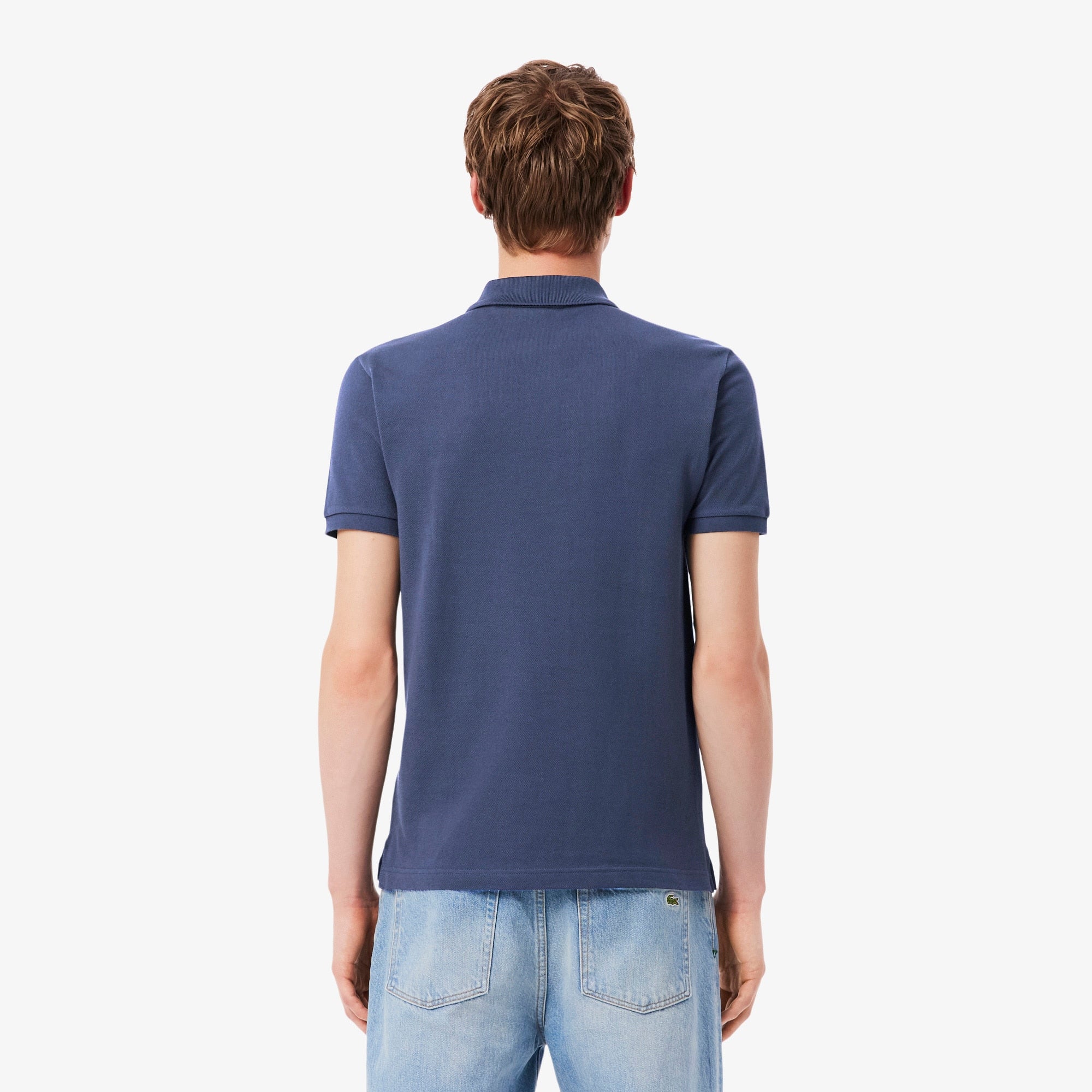 Men's Slim Fit Piqué Polo - Dark Grey