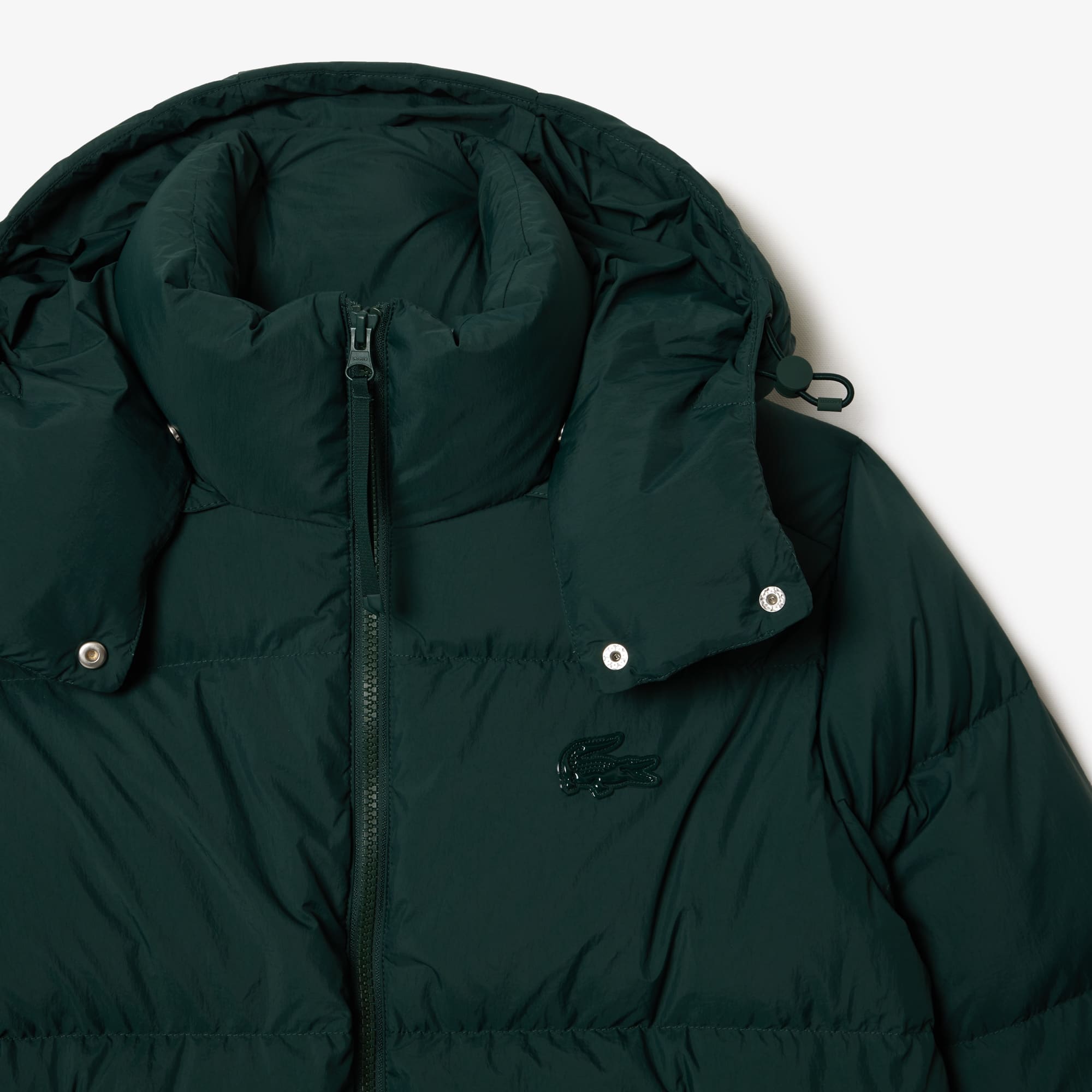 Women's Relaxed Fit Hooded Down Jacket - Forest green