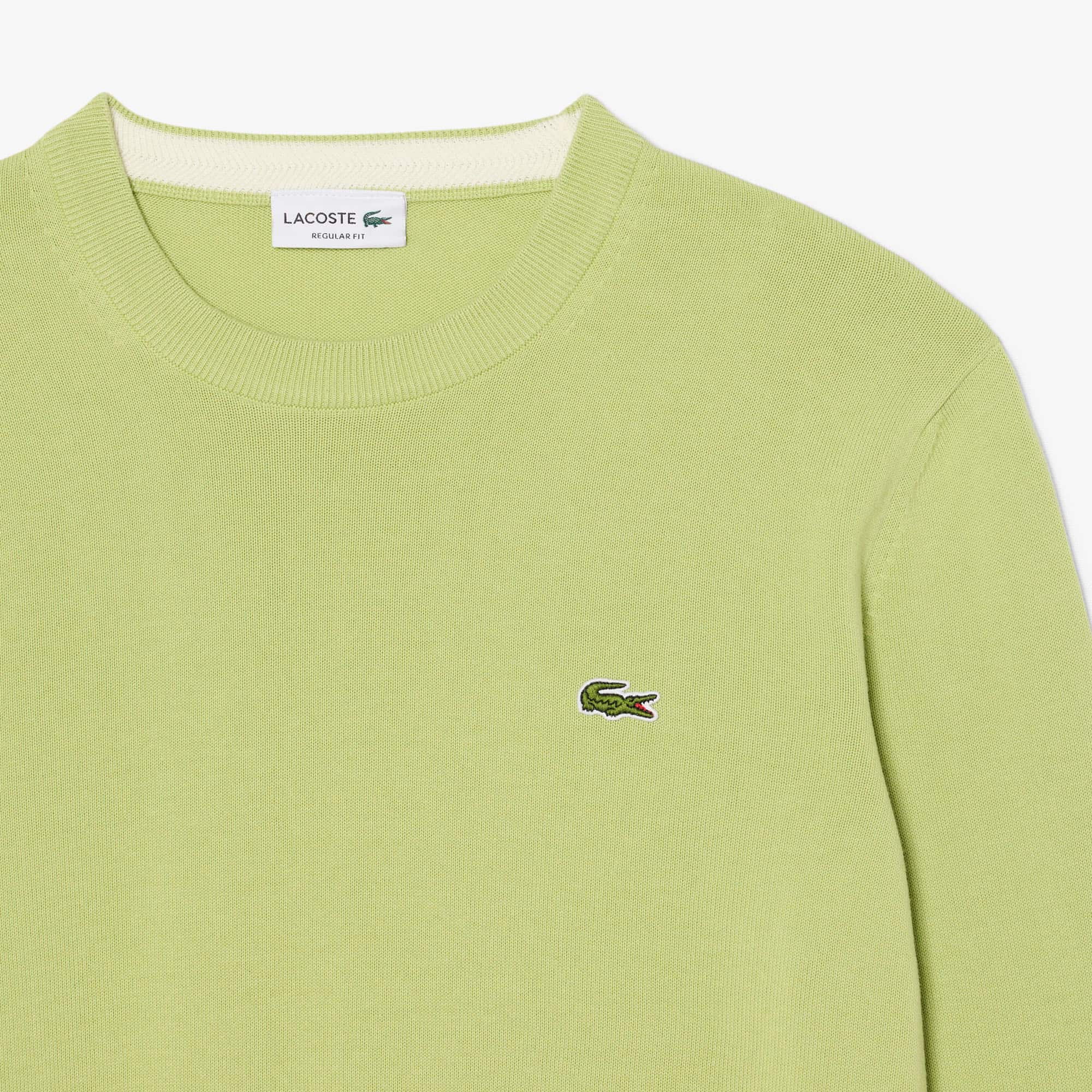 Men's Crew Neck Cotton Sweater - Green