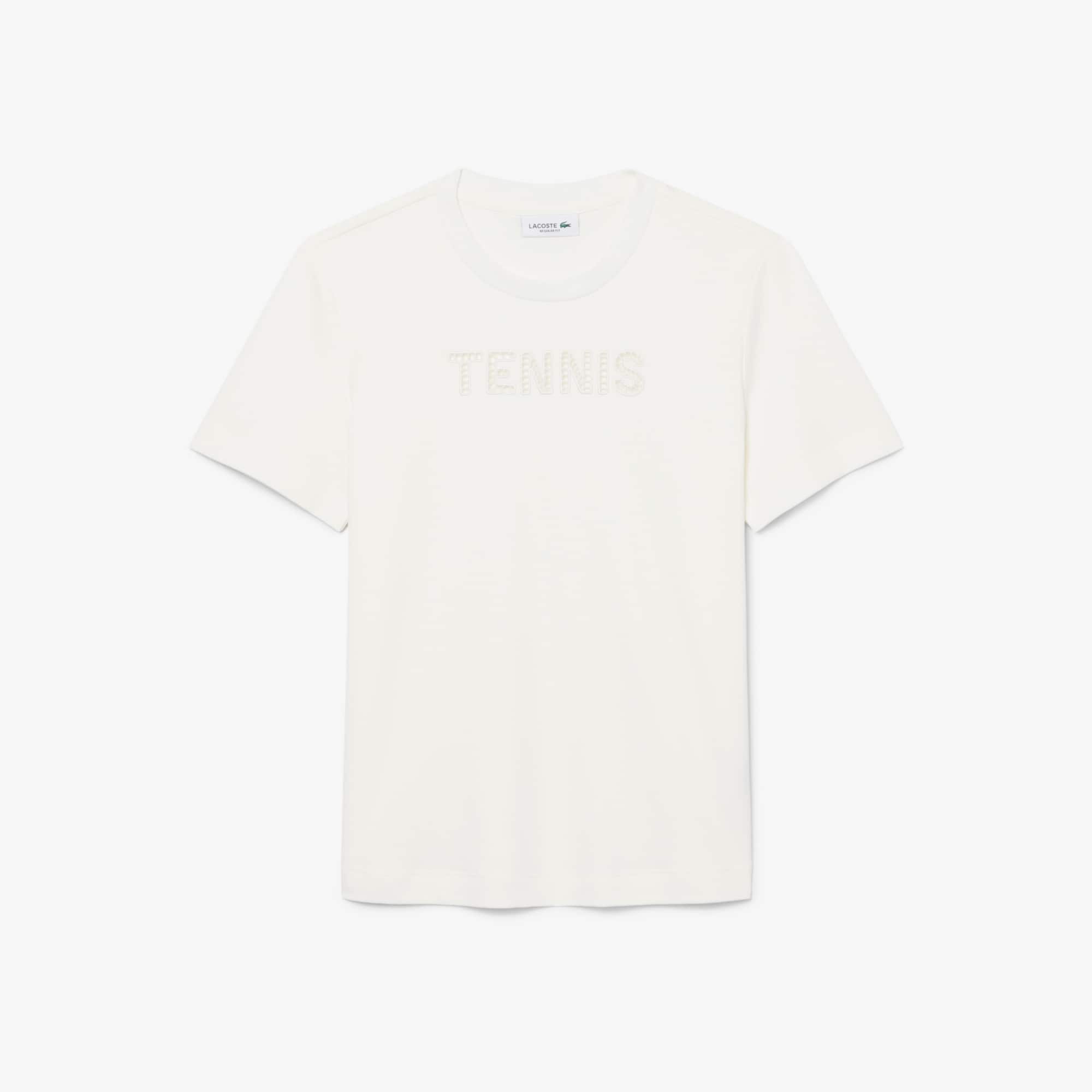 Tennis Embroidery T-Shirt - White