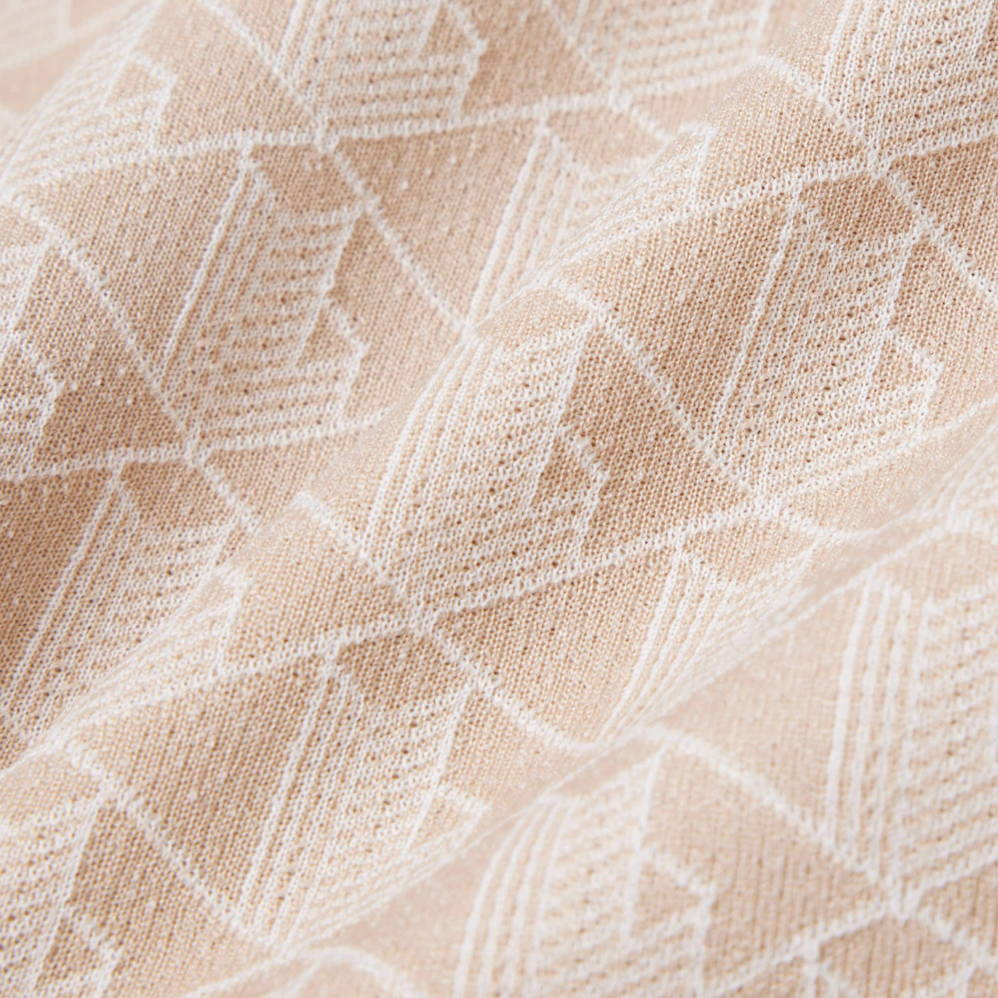 Monogram Skirt - Beige / Blanc