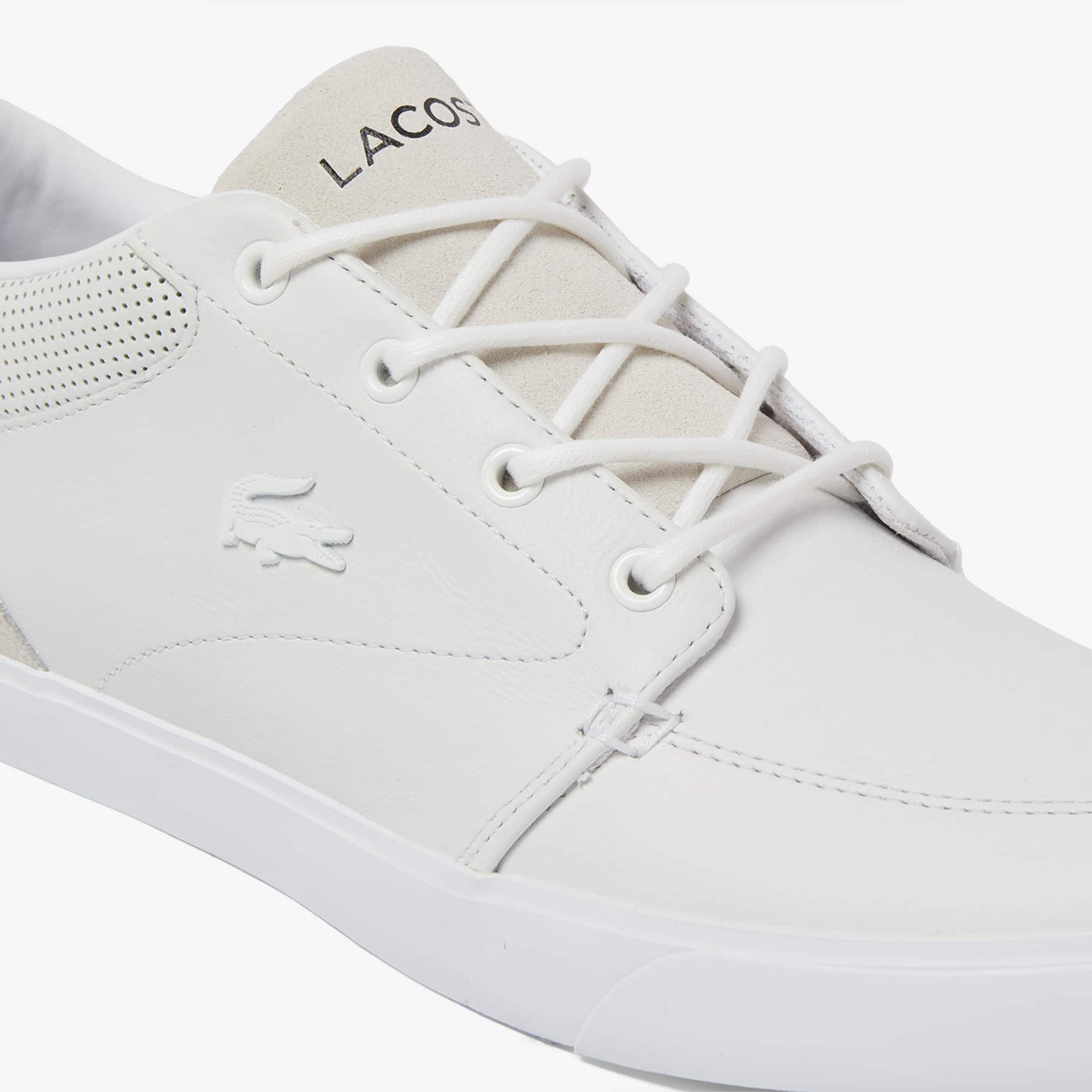 Men's Bayliss Leather Sneakers - WHITE/WHITE