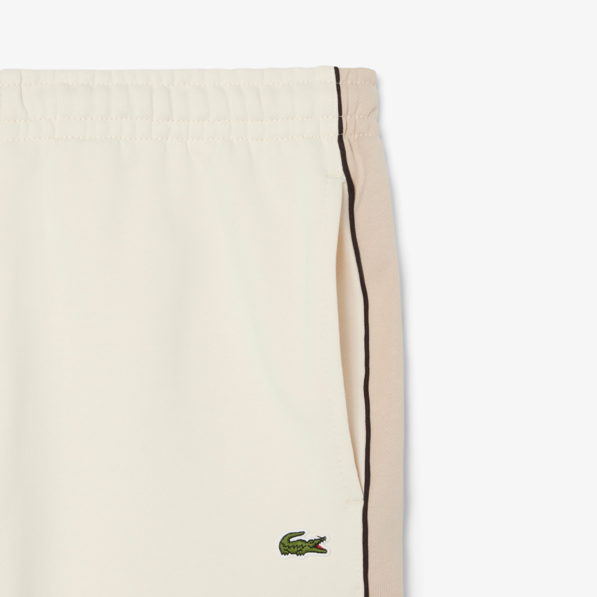 Regular Fit Colorblock Fleece Shorts - Beige