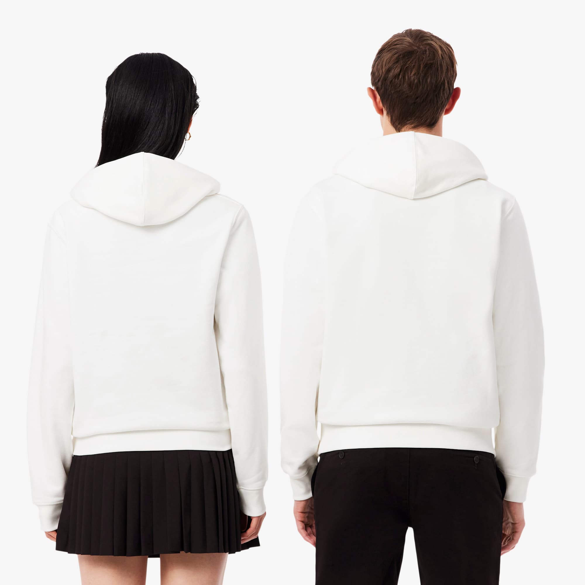 Embossed Branding Hoodie - White