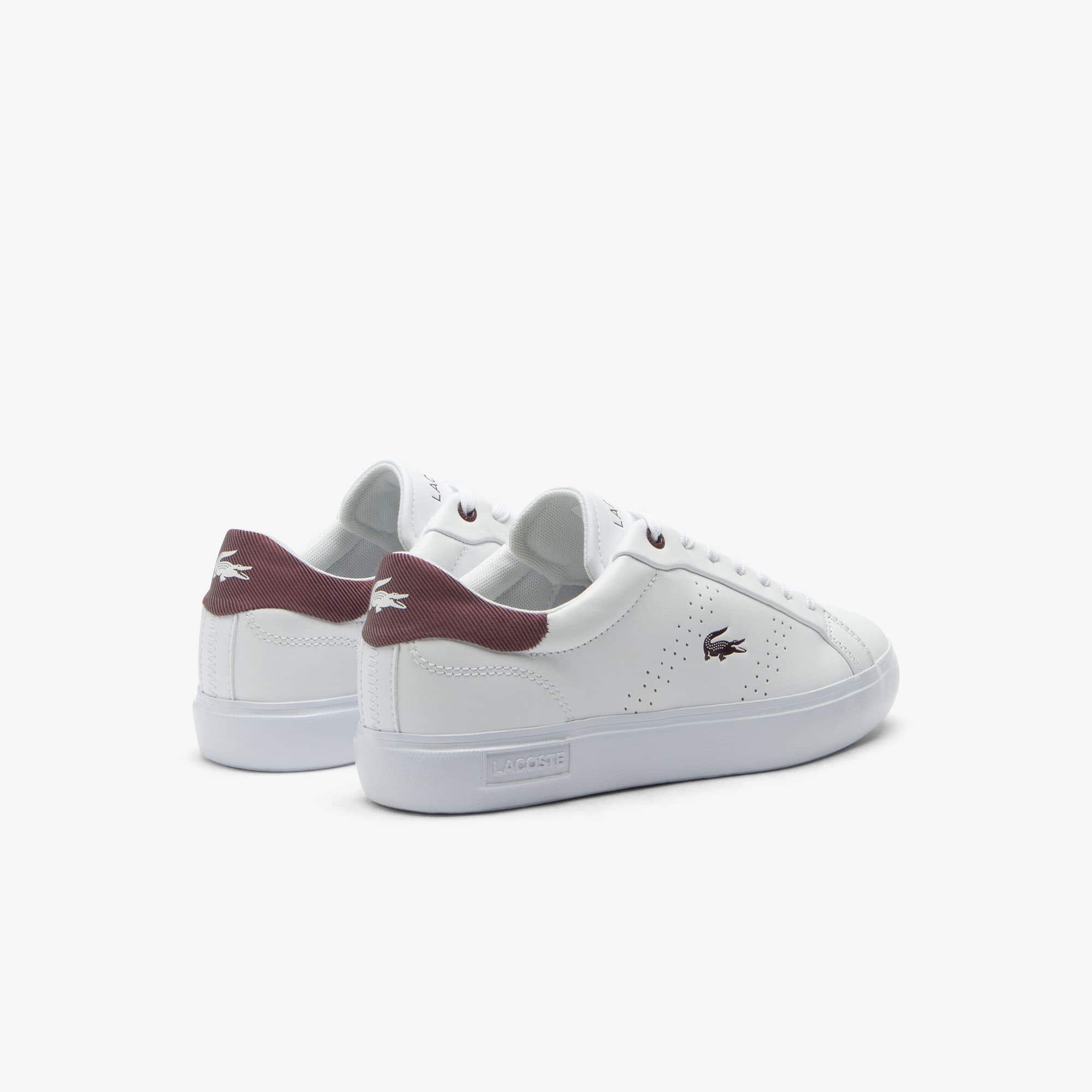 Women's Powercourt 2.0 Leather Sneakers - WHT/DK PURP