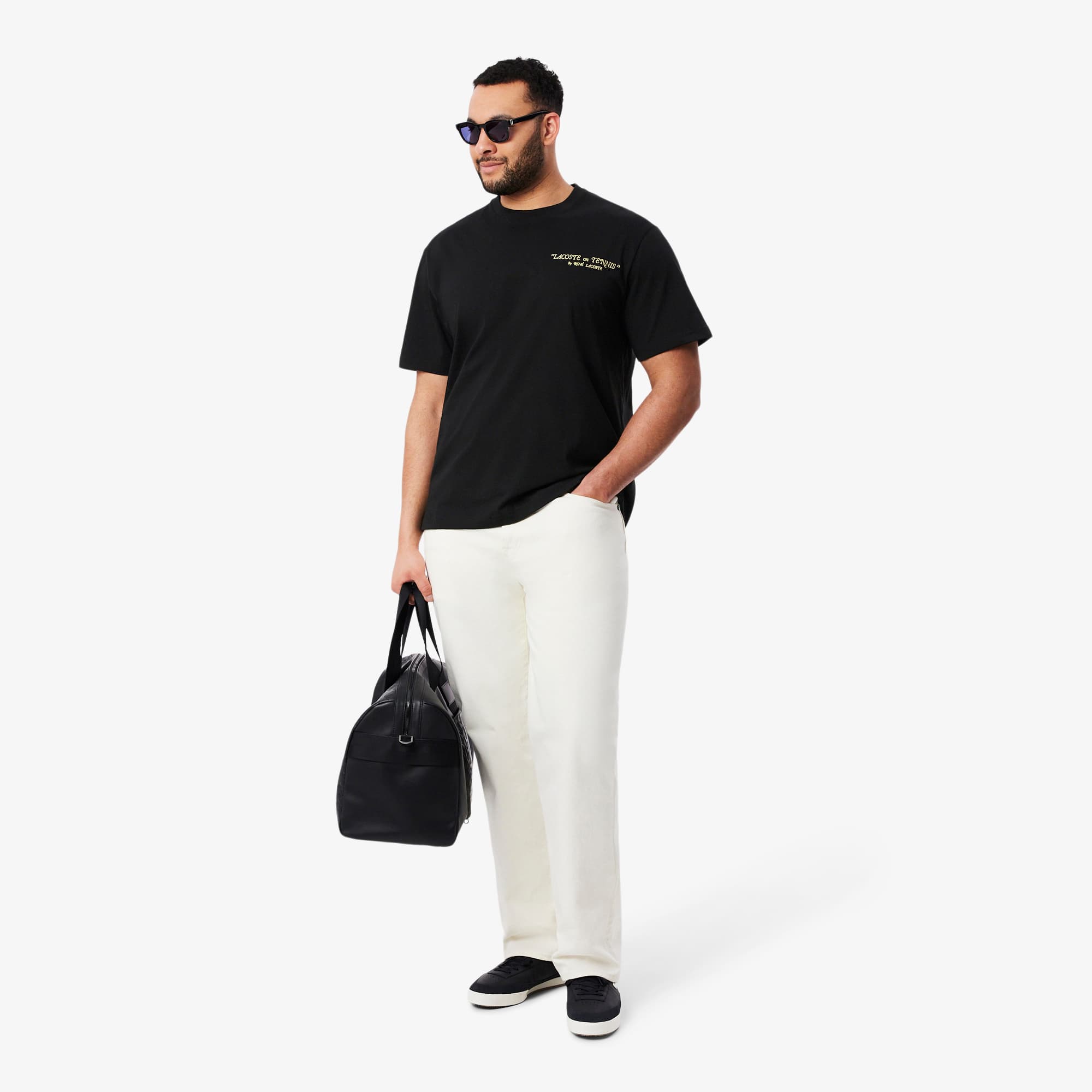 Embroidered Cotton T-Shirt - Black