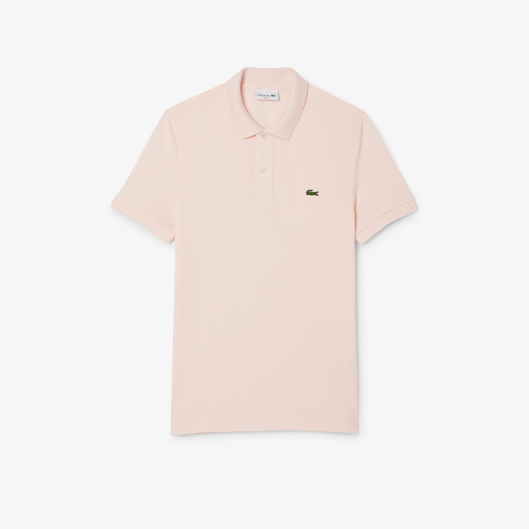 Men's Slim Fit Piqué Polo - Light Pink