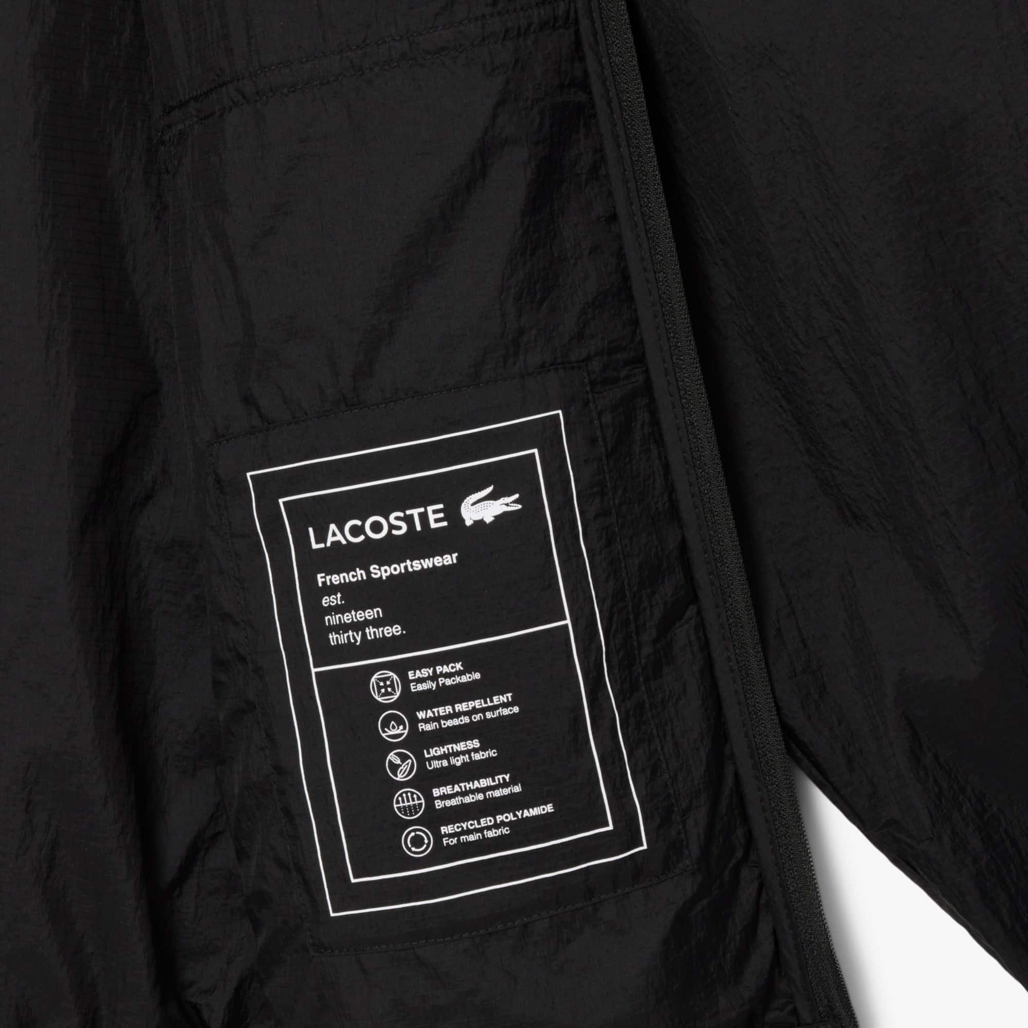 Men's Water-Repellent Nylon Jacket - Black