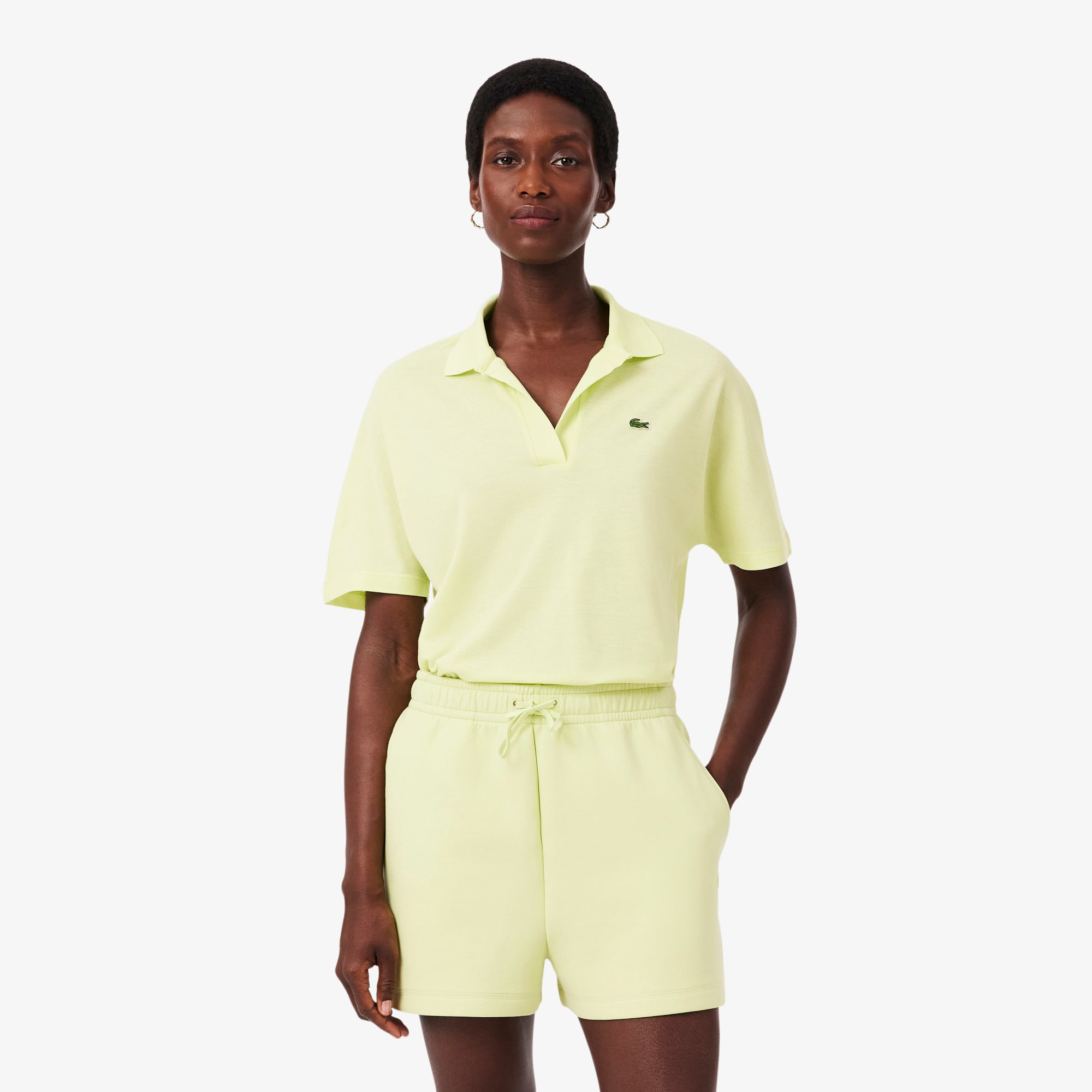 Women's Relaxed Fit Piqué Polo - Green