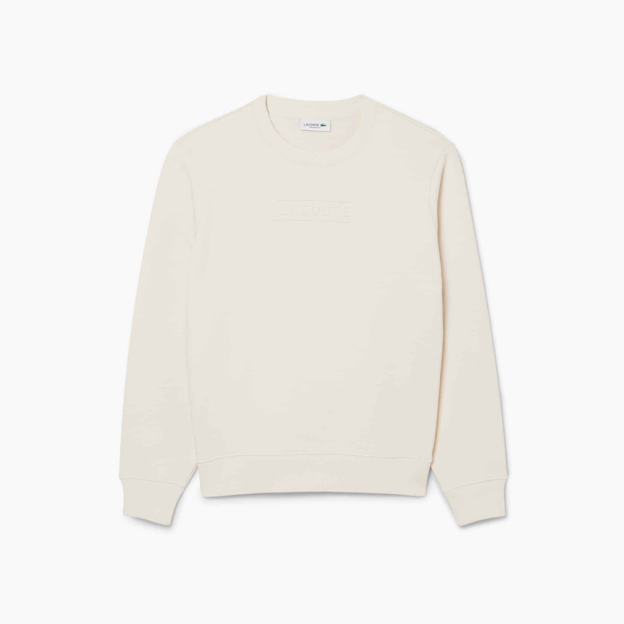 Women's Embossed Logo Cotton Sweatshirt - Cream