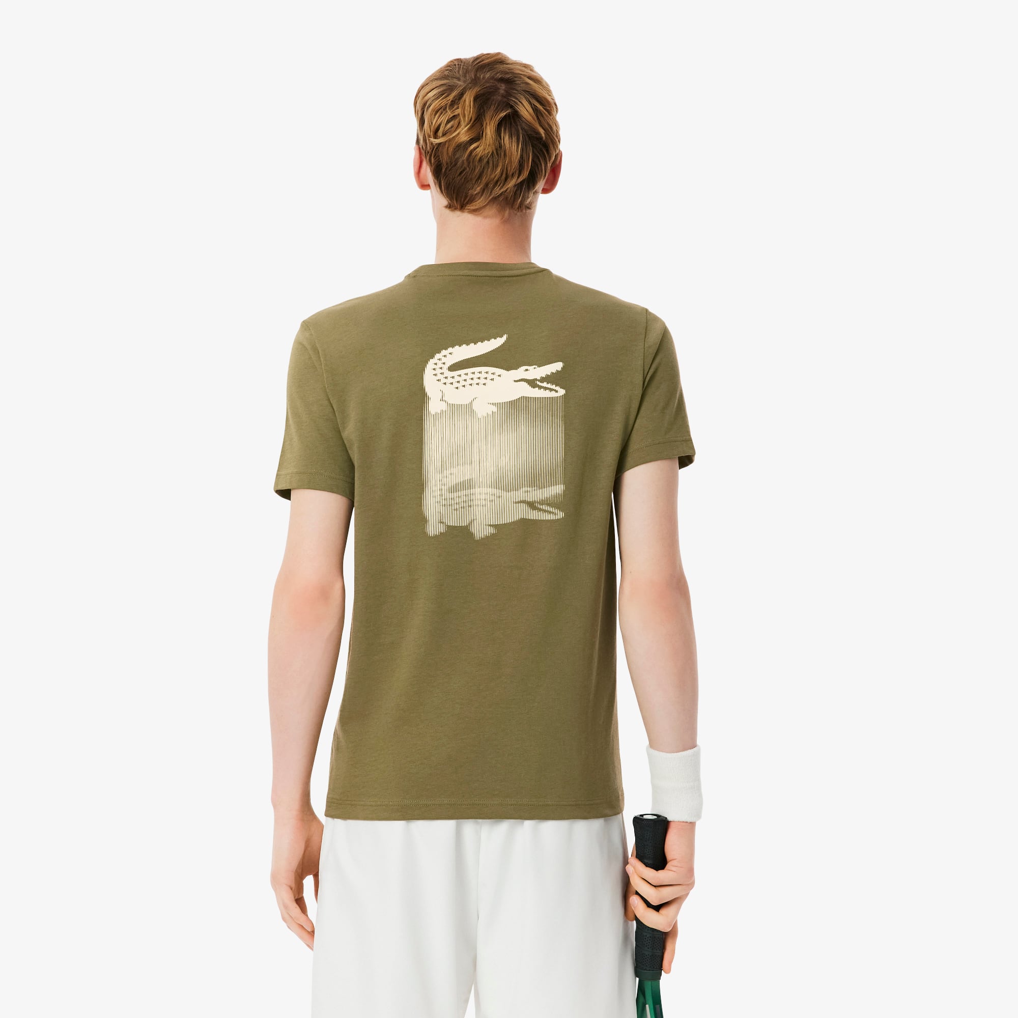 Men's Sport Printed Ultra Dry T-Shirt - Khaki Green