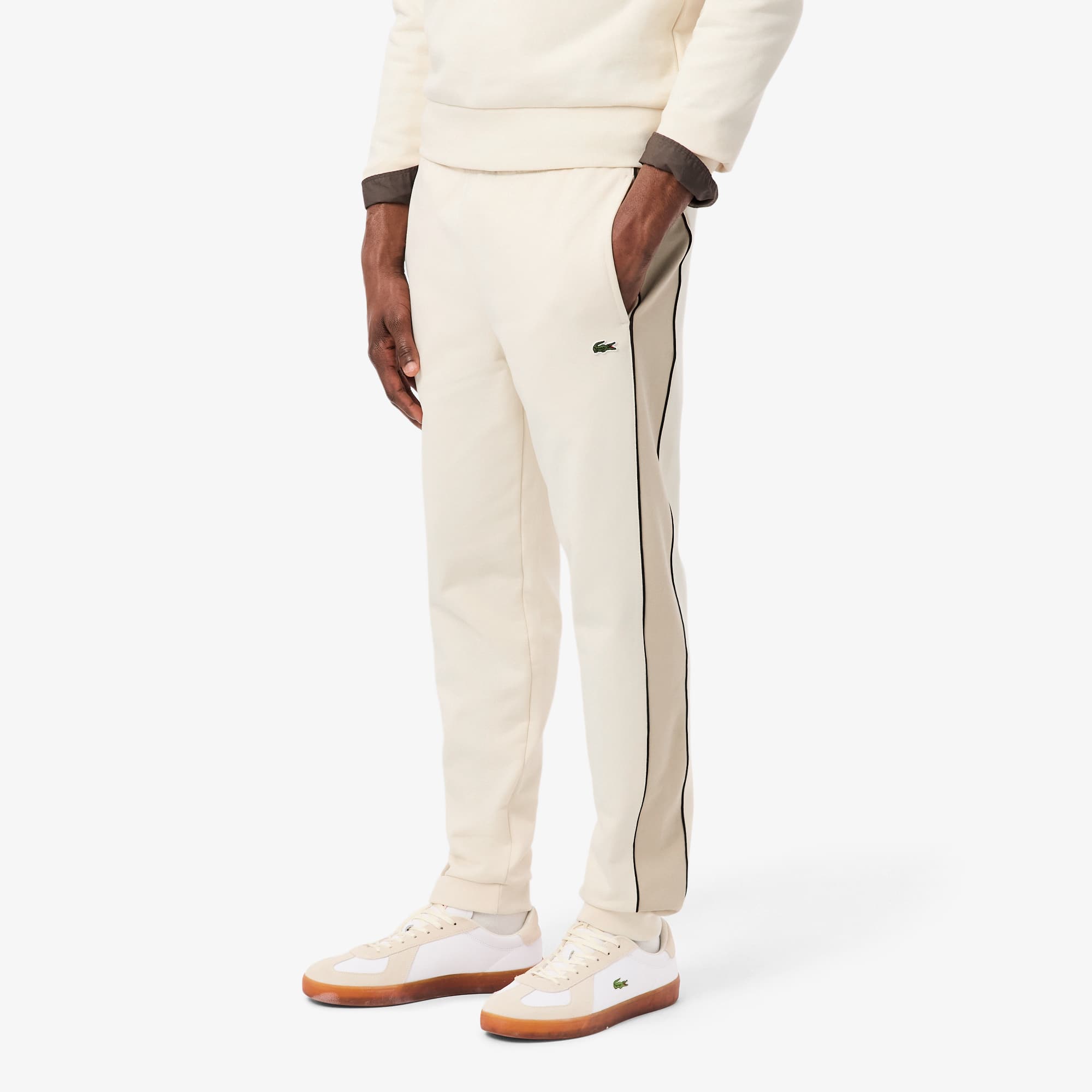 Tapered Leg Sweatpants - Beige
