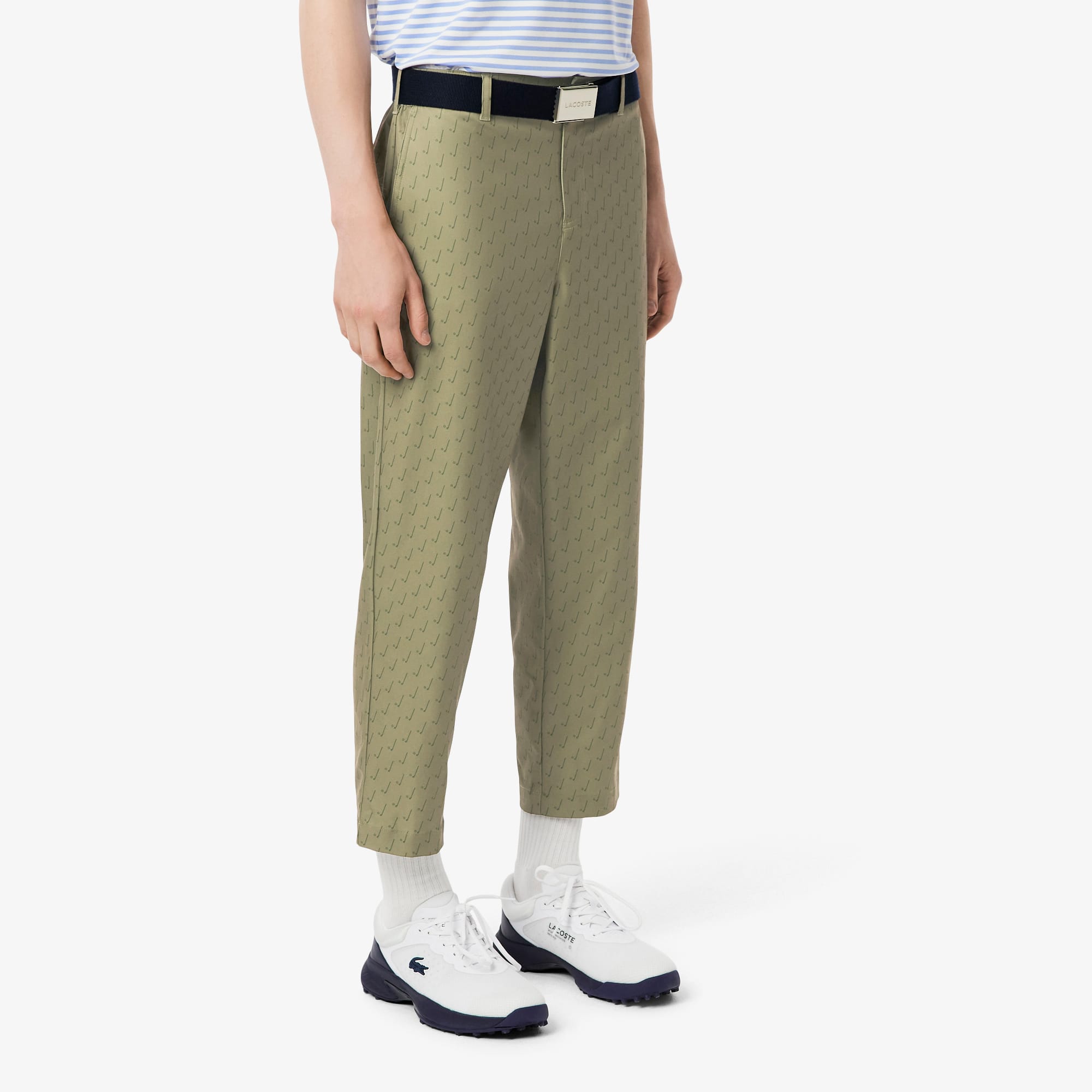Men's Ultra Dry Cropped Golf Pants - Khaki Green / Green