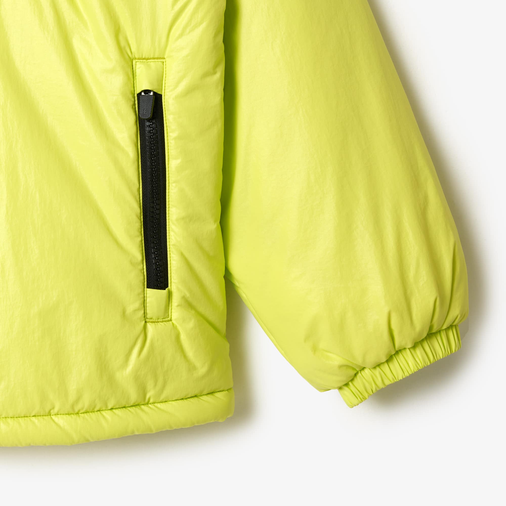Men's Padded Popover Hooded Jacket - Yellow