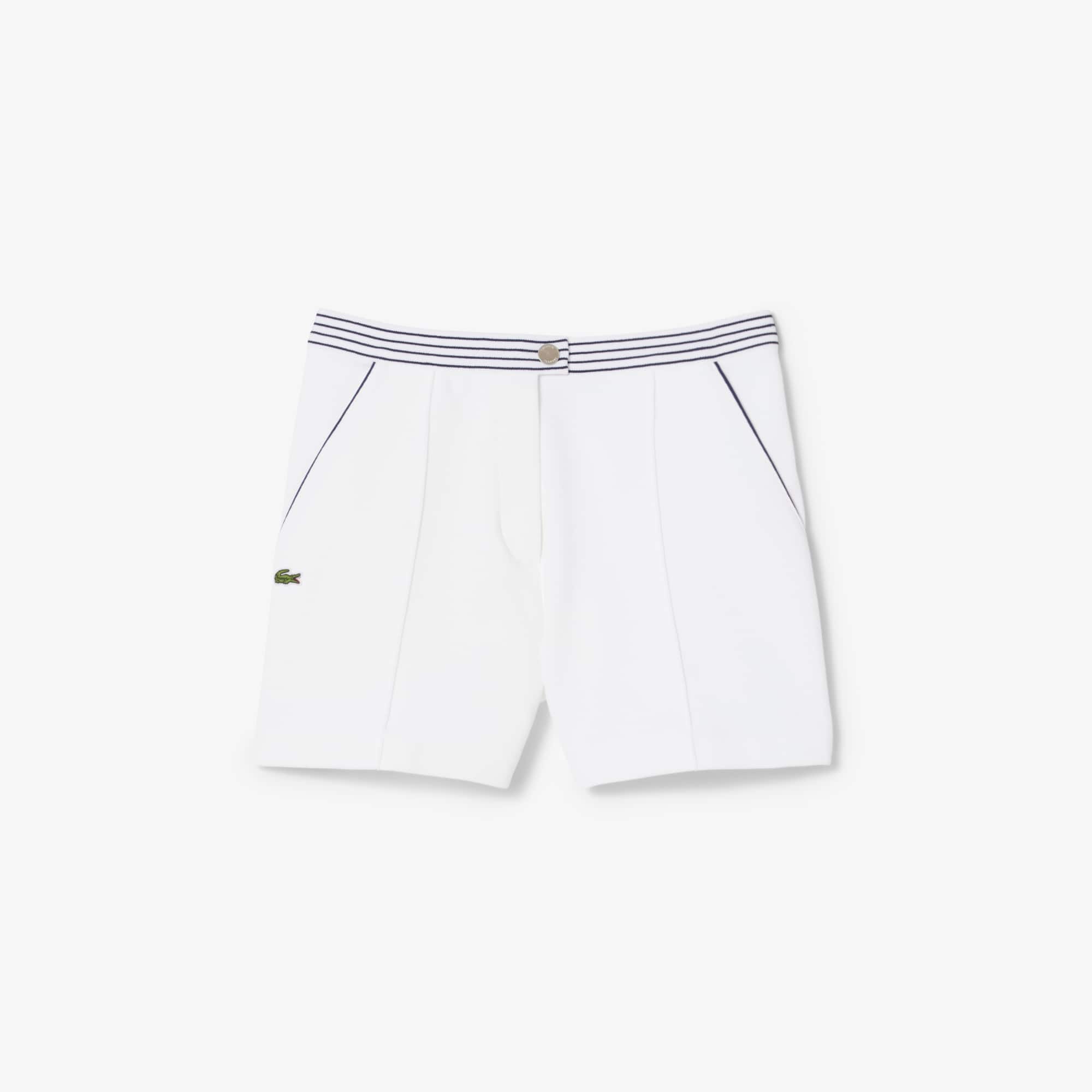 Made In France Piqué Shorts - White / Navy Blue