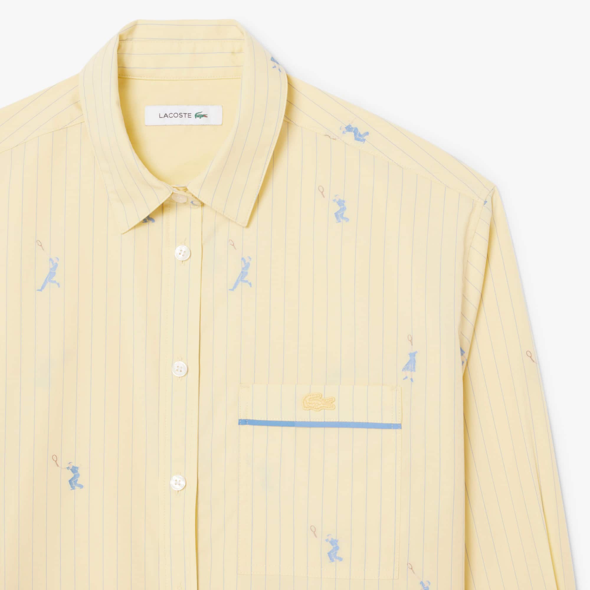 Oversized Shirt with Motifs - Jaune / Bleu