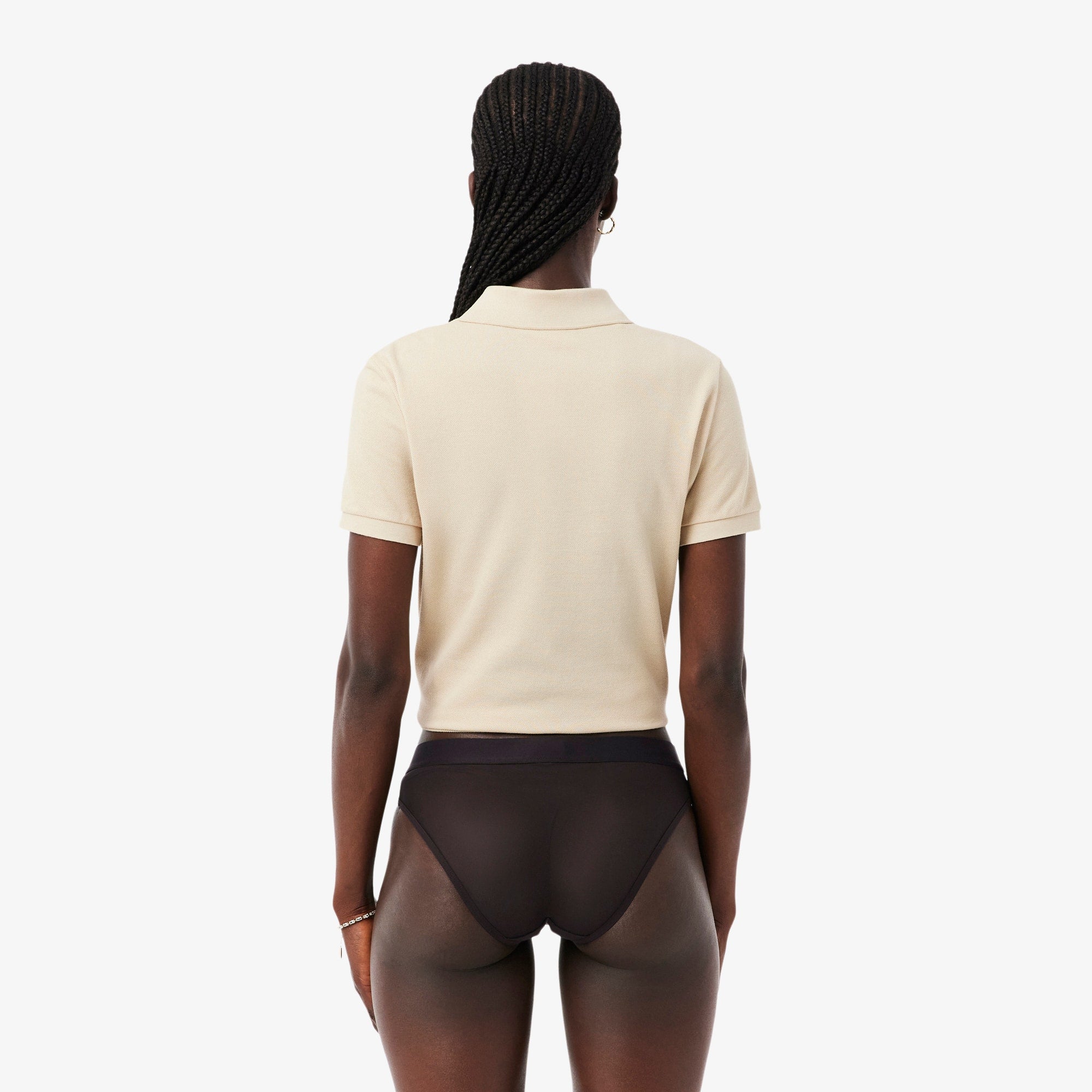 Branded Waist Mesh Briefs - Brown