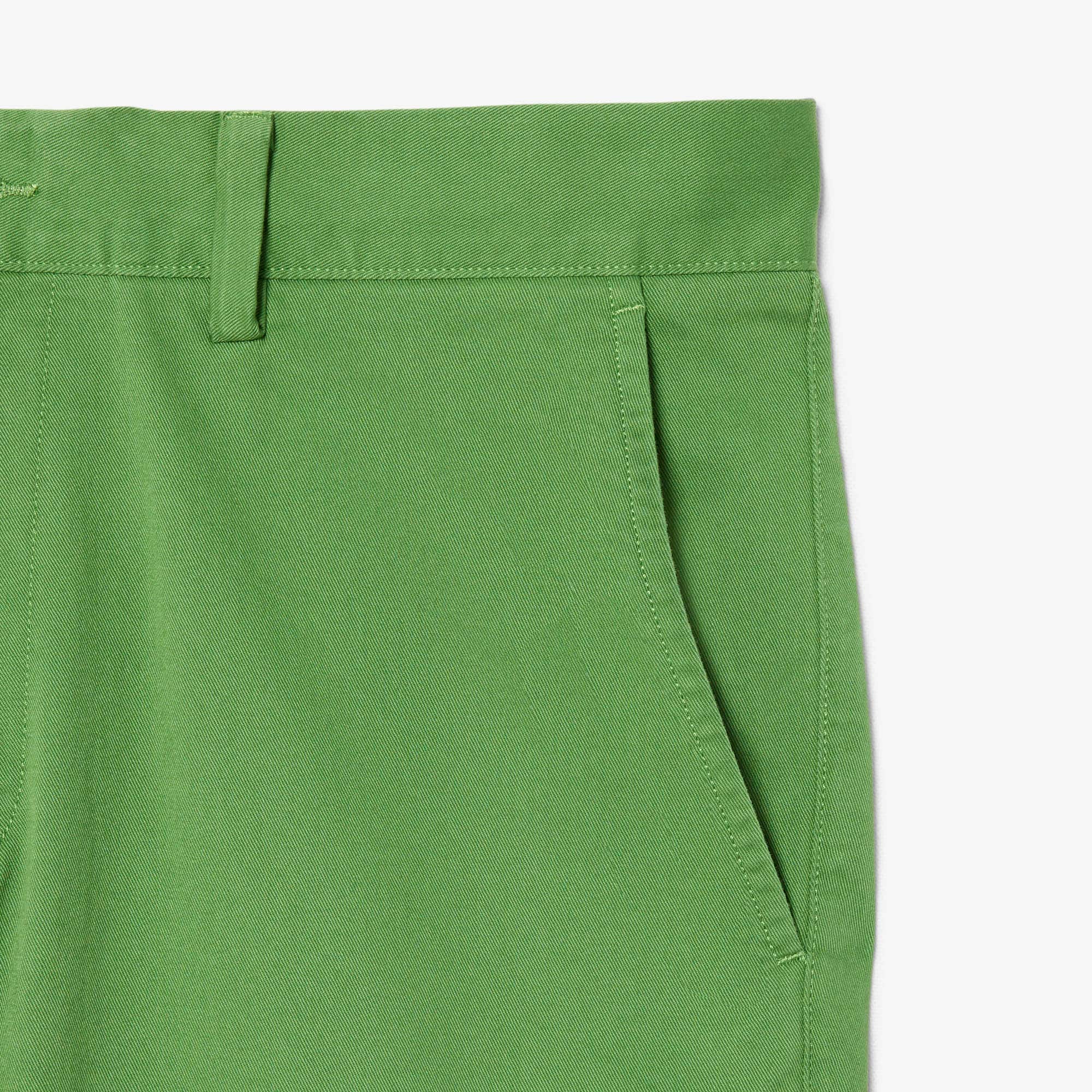 Slim Fit Stretch Twill Chino Pants - Green