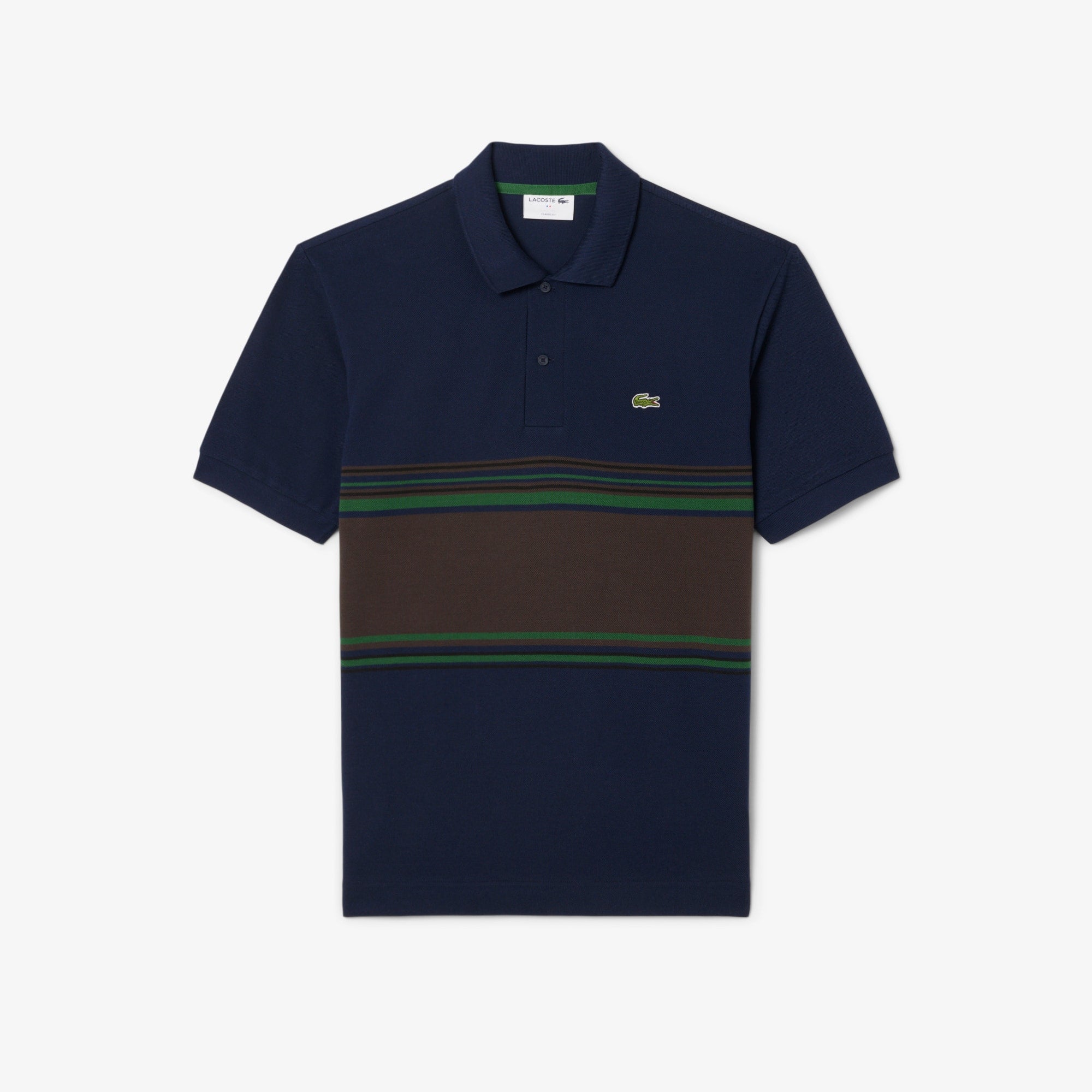 Men's Made In France Classic Fit Striped Polo - Navy Blue