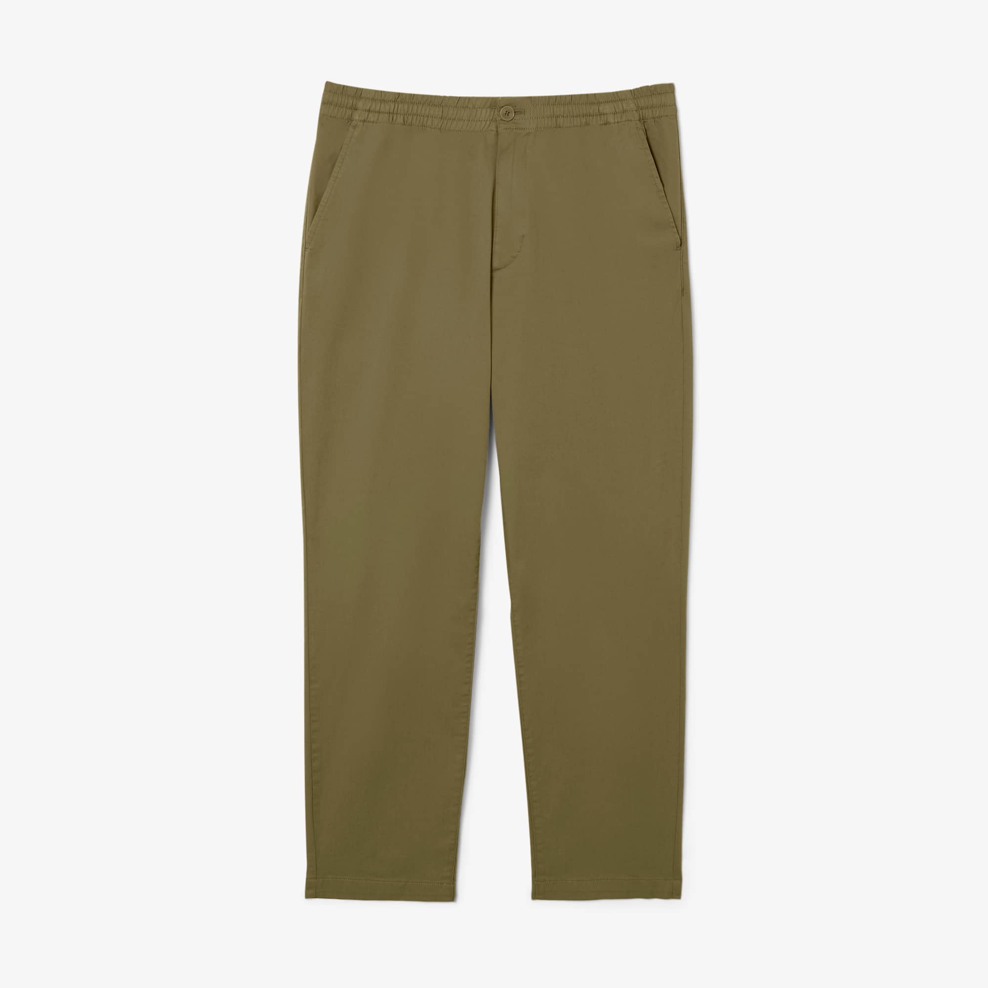 Men's Regular Fit Cotton Chino Pants - Khaki Green