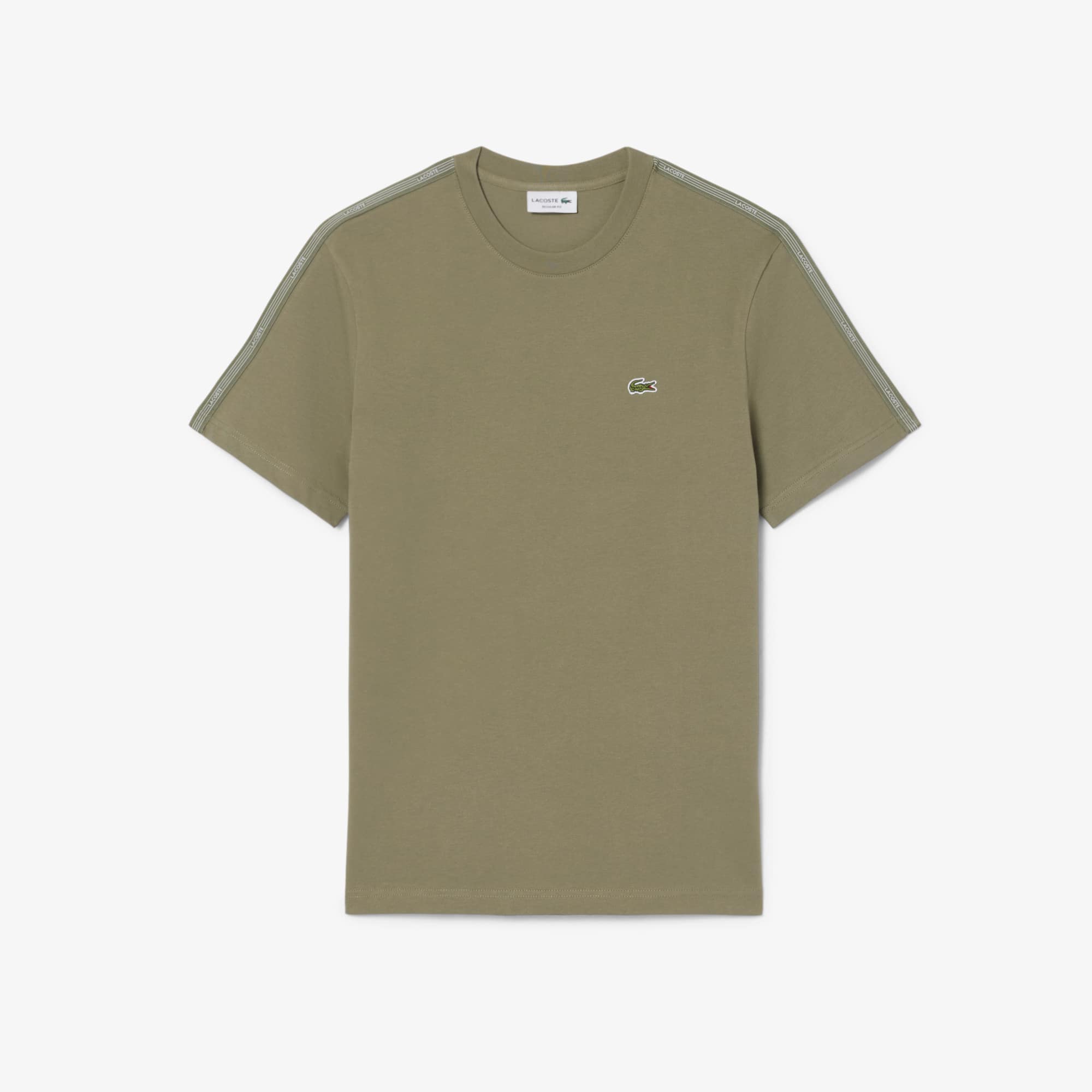 Branded Stripe Band T-Shirt - Khaki Green